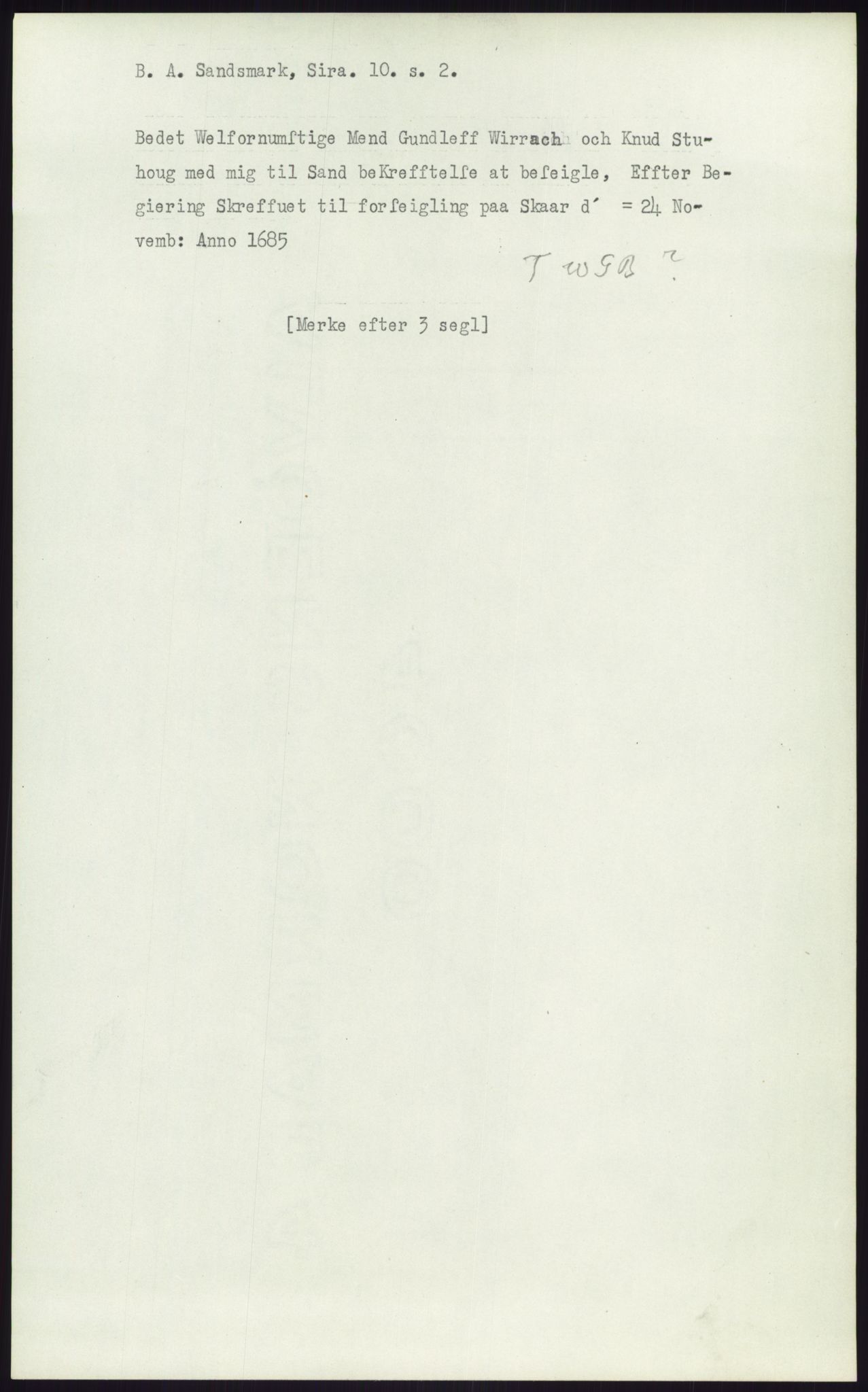 Samlinger til kildeutgivelse, Diplomavskriftsamlingen, AV/RA-EA-4053/H/Ha, s. 2732