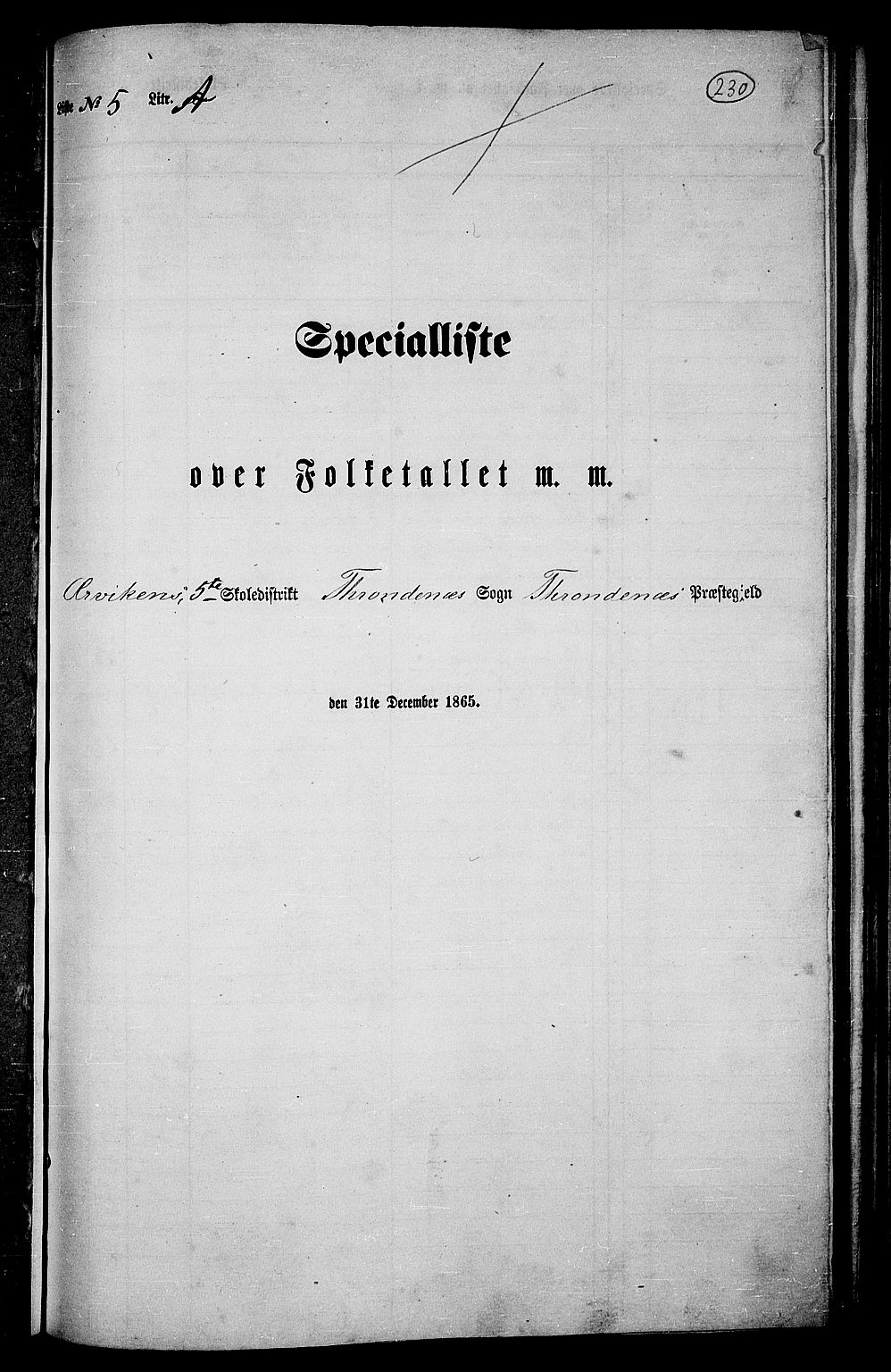 RA, Folketelling 1865 for 1914P Trondenes prestegjeld, 1865, s. 115