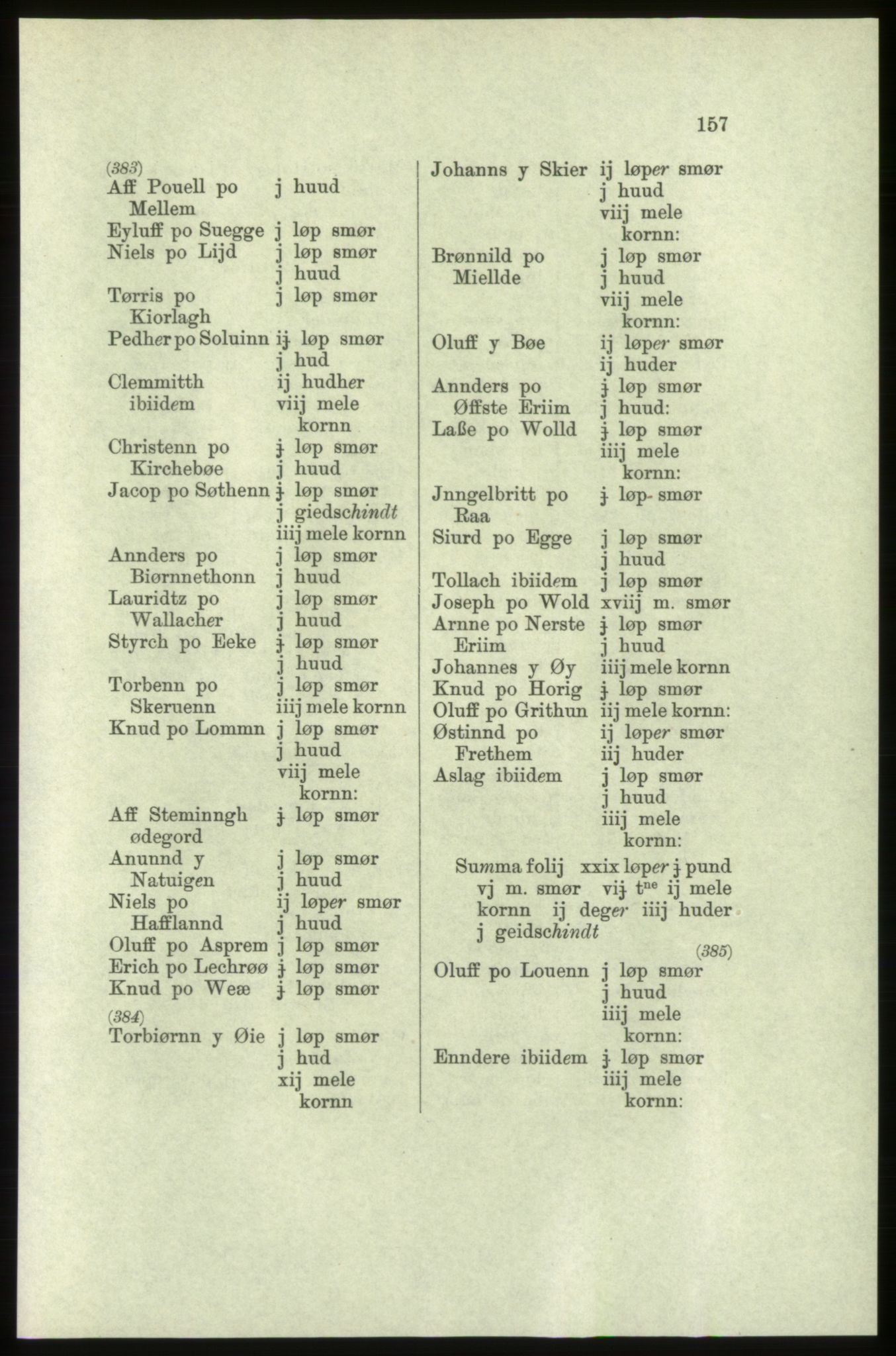 Publikasjoner utgitt av Arkivverket, PUBL/PUBL-001/C/0004: Bind 4: Rekneskap for Bergenhus len 1566-1567: A. Inntekt, 1566-1567, s. 157