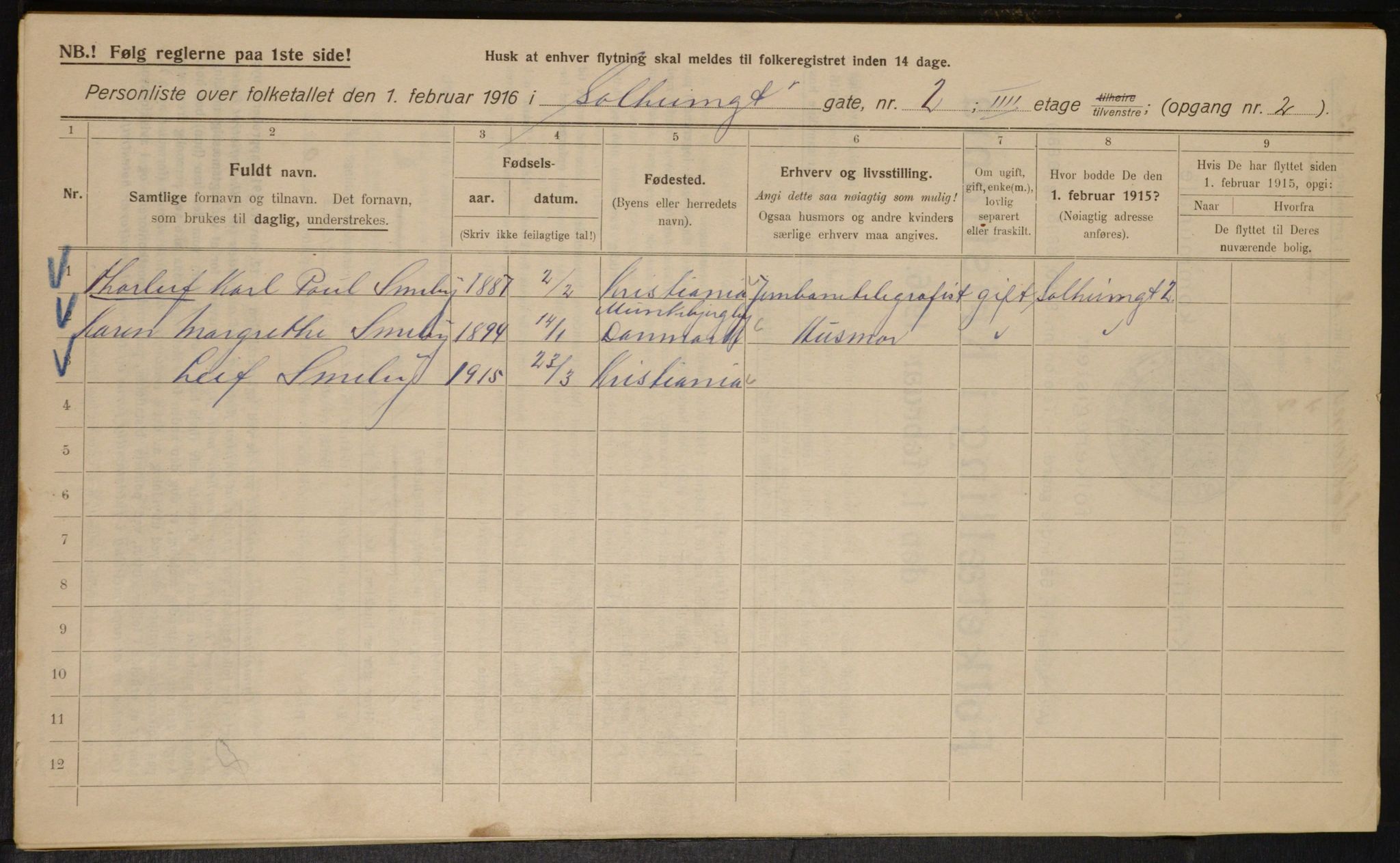 OBA, Kommunal folketelling 1.2.1916 for Kristiania, 1916, s. 102024