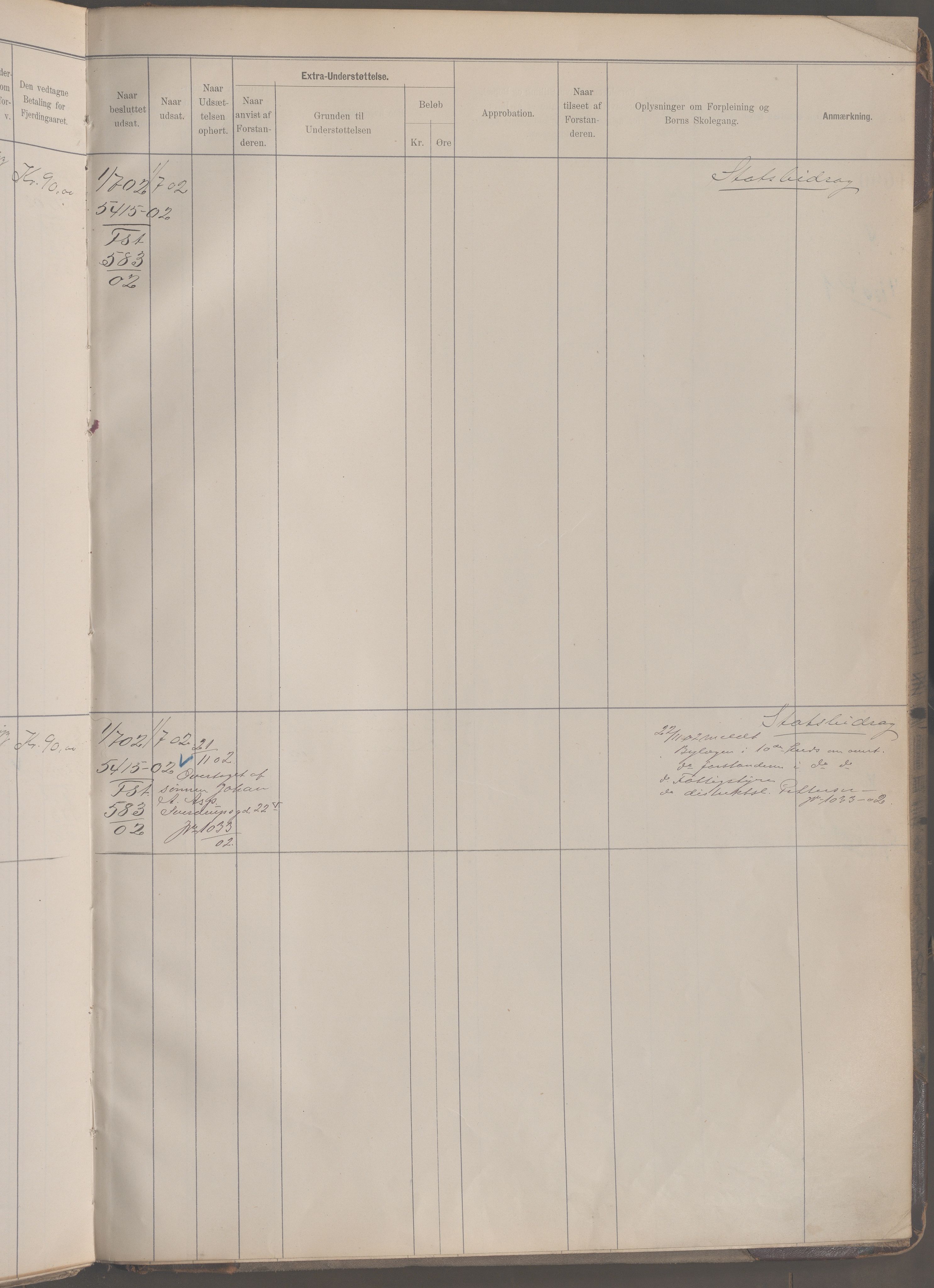 Fattigvesenet, OBA/A-20045/H/Hb/L0004: Manntallsprotokoll. Mnr. 400-1001, 1888-1901, s. 402a