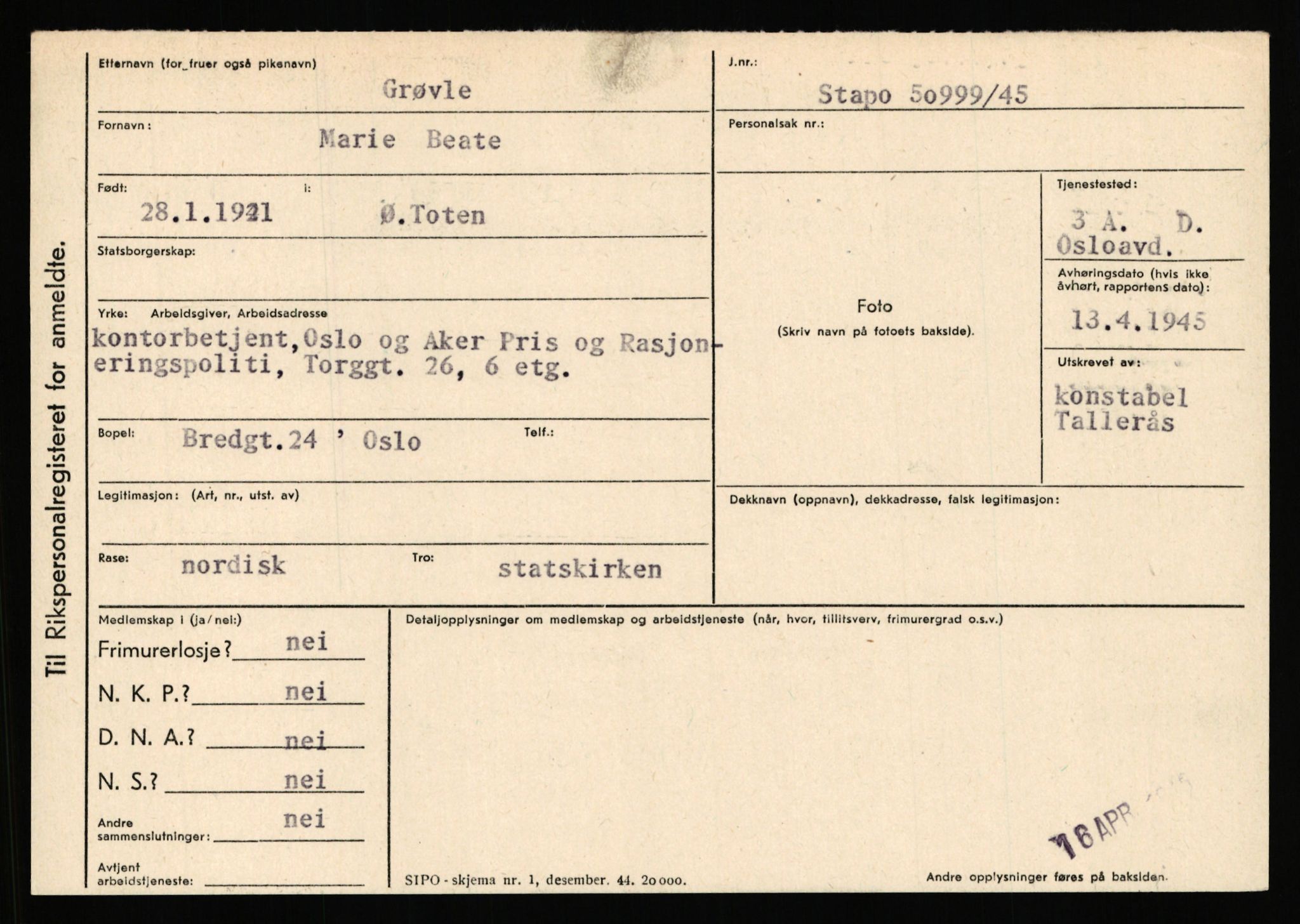 Statspolitiet - Hovedkontoret / Osloavdelingen, AV/RA-S-1329/C/Ca/L0005: Furali - Hamula, 1943-1945, s. 2440