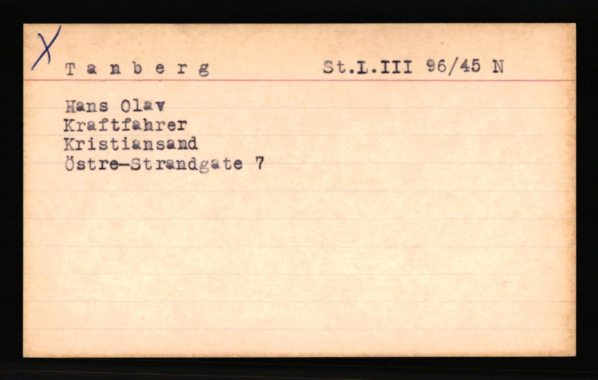 SS- und Polizeigericht Nord (IX), AV/RA-RAFA-3182/0001/C/Ca/L0007: kartotekkort for personer alfabetisk på etternavn: T-Å, 1940-1945, s. 3