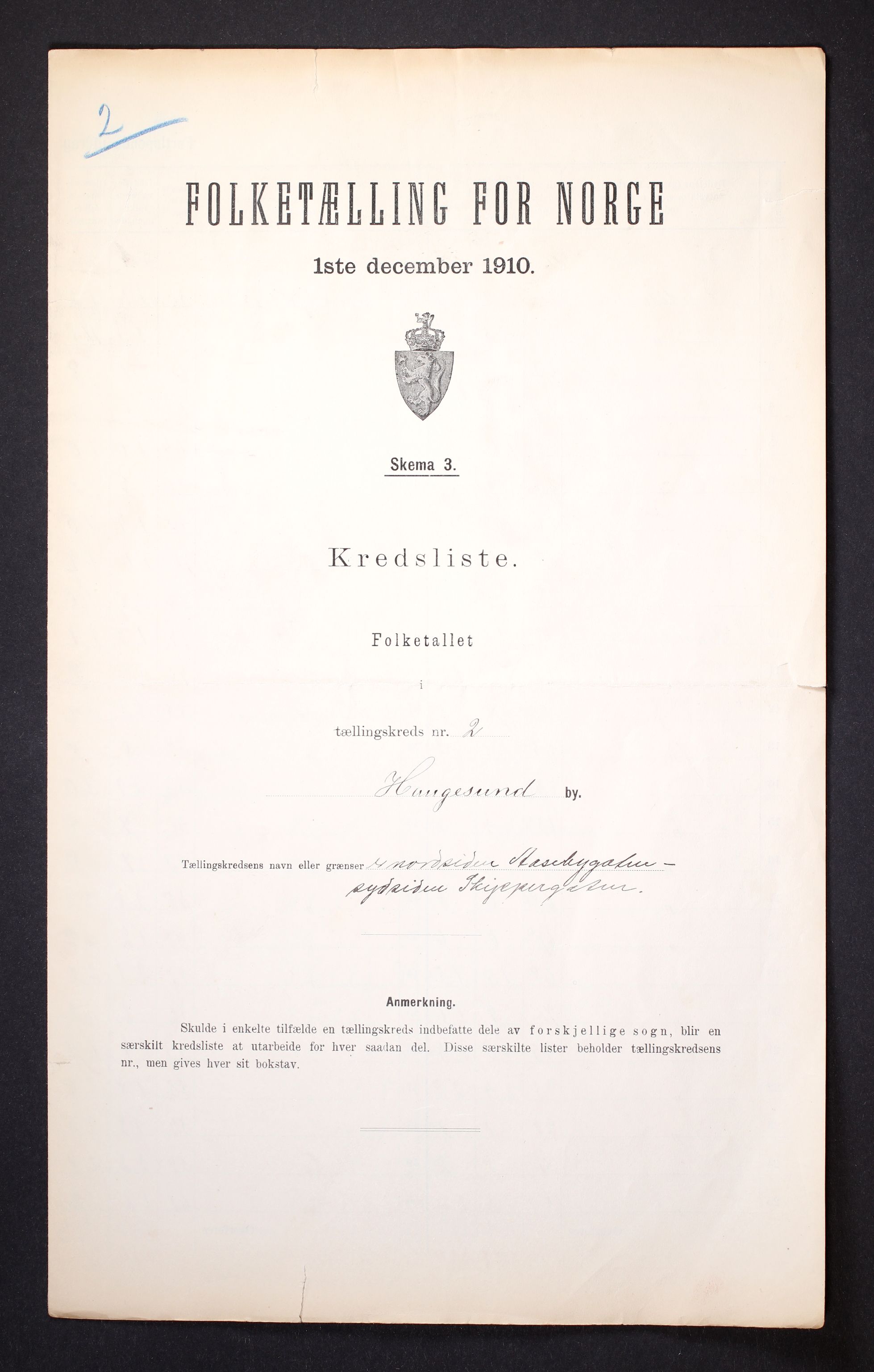 RA, Folketelling 1910 for 1106 Haugesund kjøpstad, 1910, s. 13
