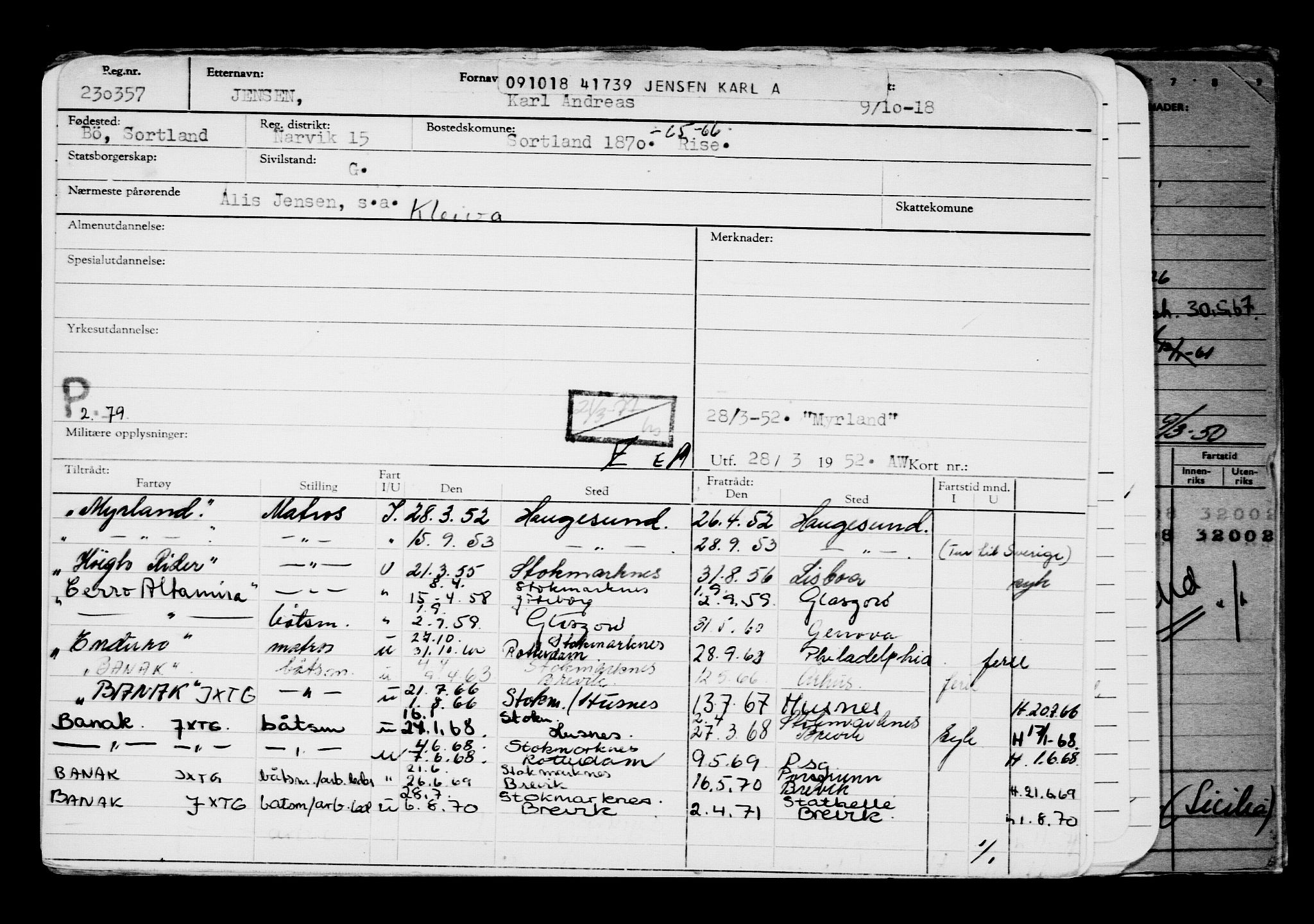 Direktoratet for sjømenn, AV/RA-S-3545/G/Gb/L0163: Hovedkort, 1918, s. 204