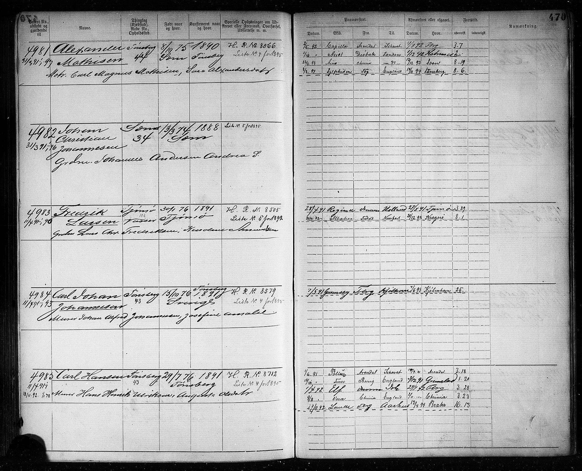 Tønsberg innrulleringskontor, AV/SAKO-A-786/F/Fb/L0007: Annotasjonsrulle Patent nr. 2636-5150, 1881-1892, s. 472