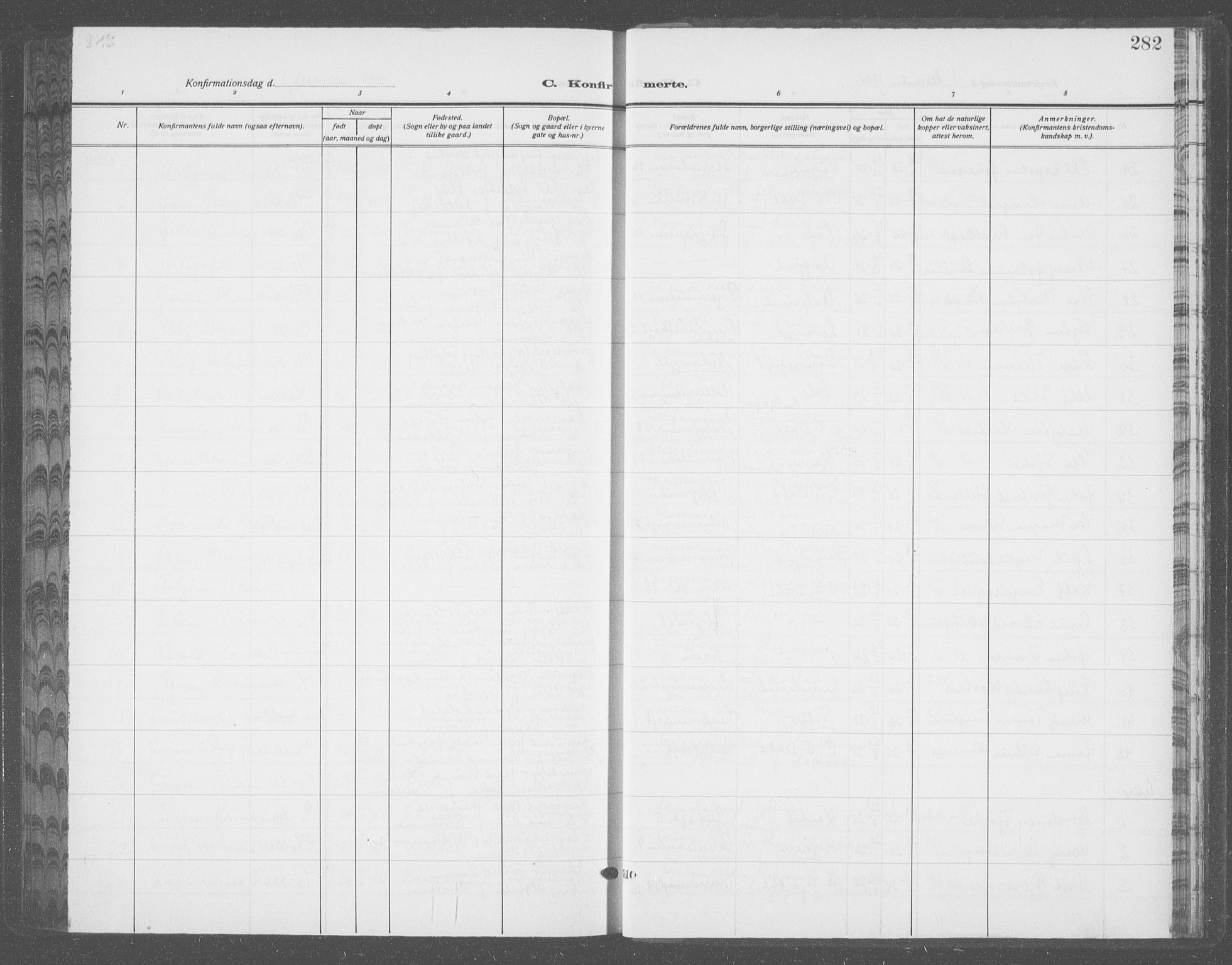 Ministerialprotokoller, klokkerbøker og fødselsregistre - Sør-Trøndelag, AV/SAT-A-1456/601/L0099: Klokkerbok nr. 601C17, 1928-1941, s. 282