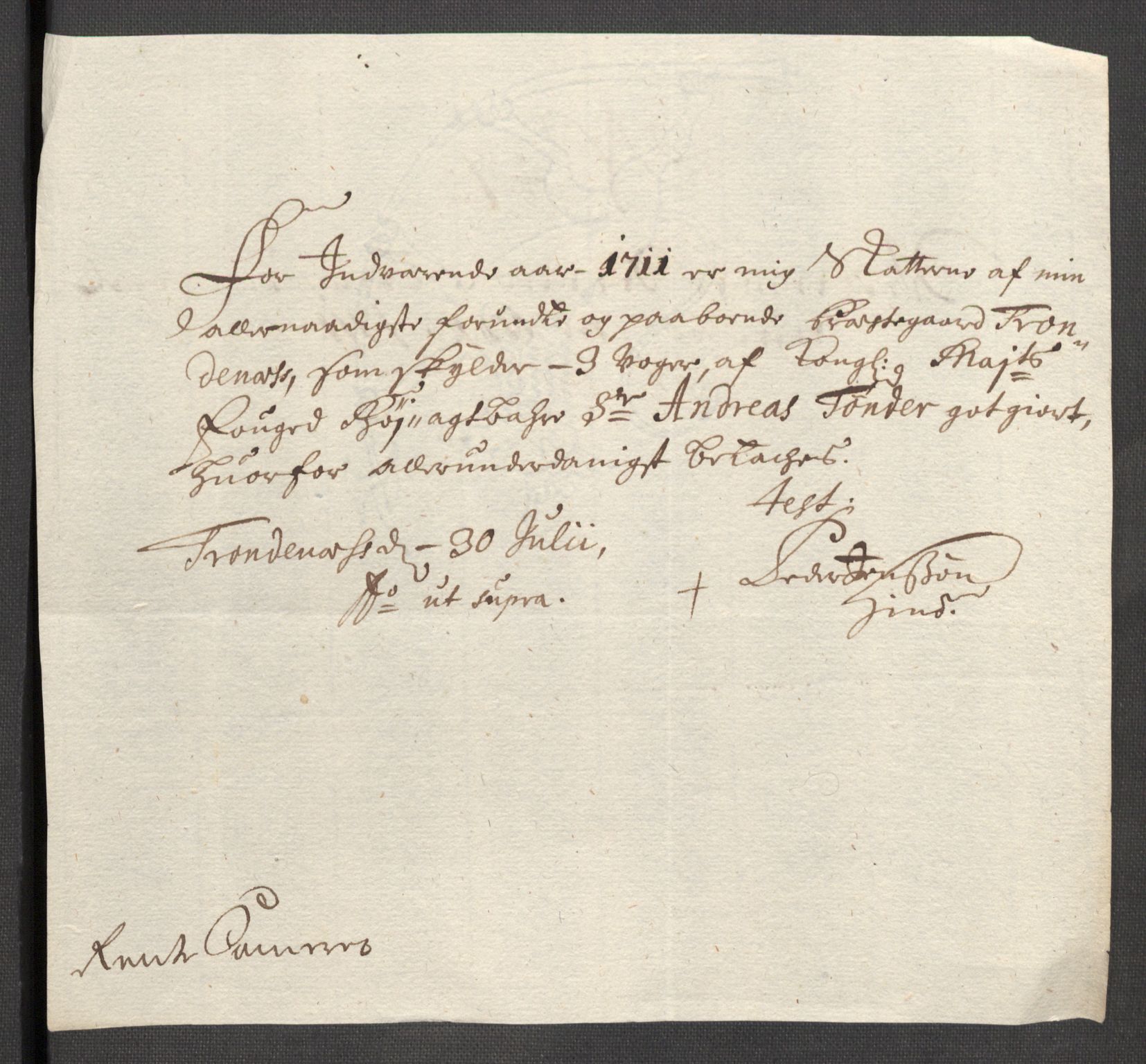 Rentekammeret inntil 1814, Reviderte regnskaper, Fogderegnskap, AV/RA-EA-4092/R68/L4758: Fogderegnskap Senja og Troms, 1711-1712, s. 280