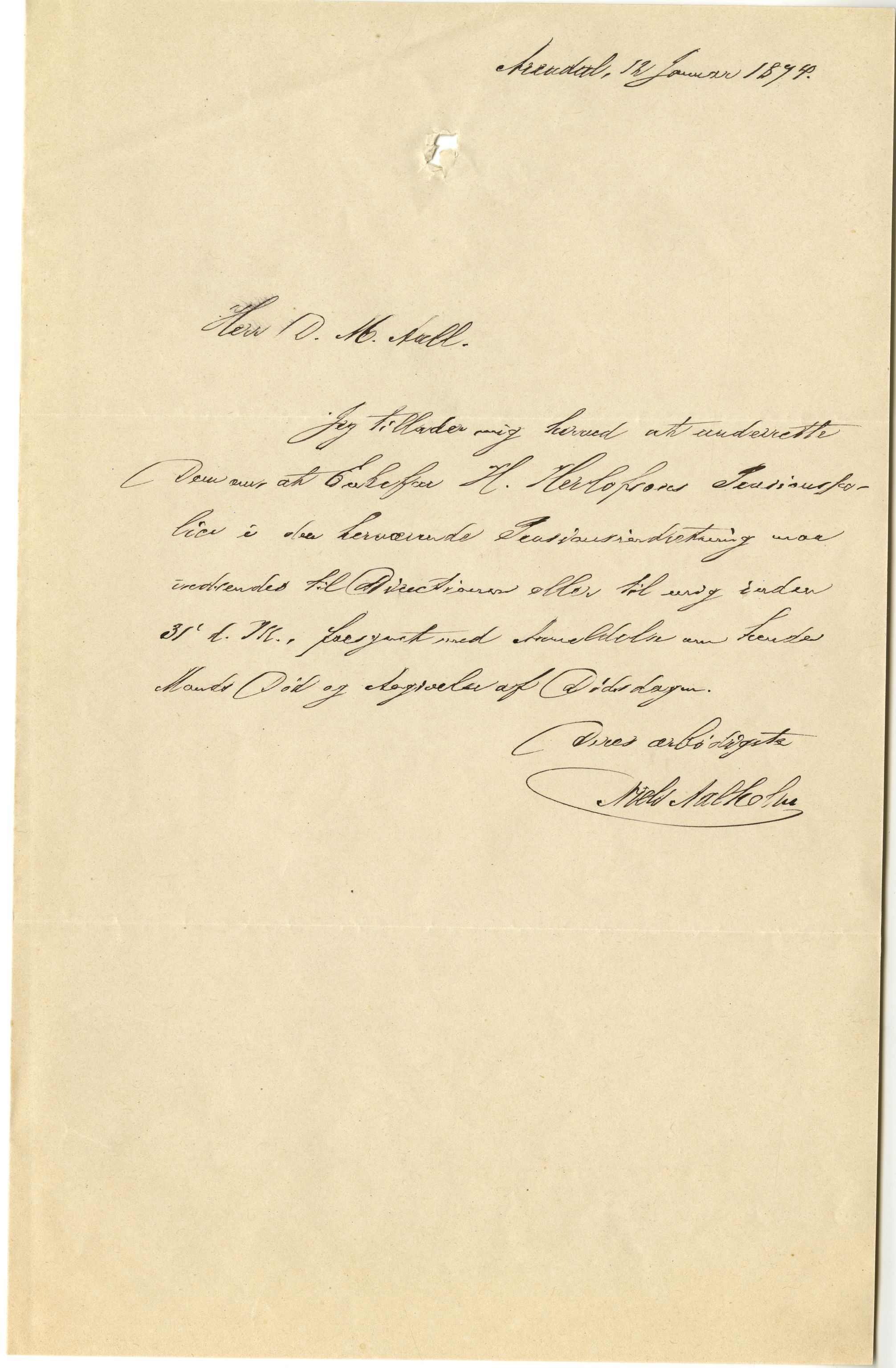 Diderik Maria Aalls brevsamling, NF/Ark-1023/F/L0001: D.M. Aalls brevsamling. A - B, 1738-1889, s. 2