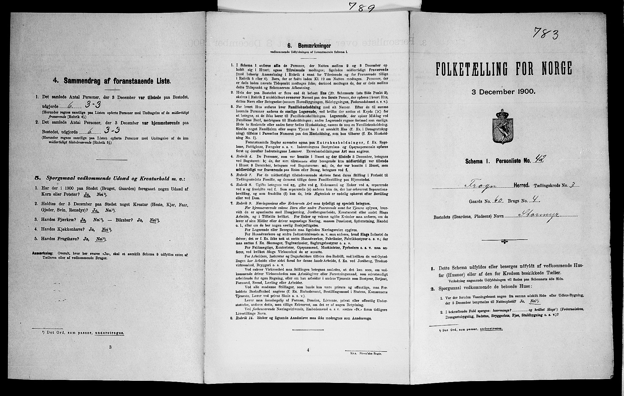 SAO, Folketelling 1900 for 0215 Frogn herred, 1900