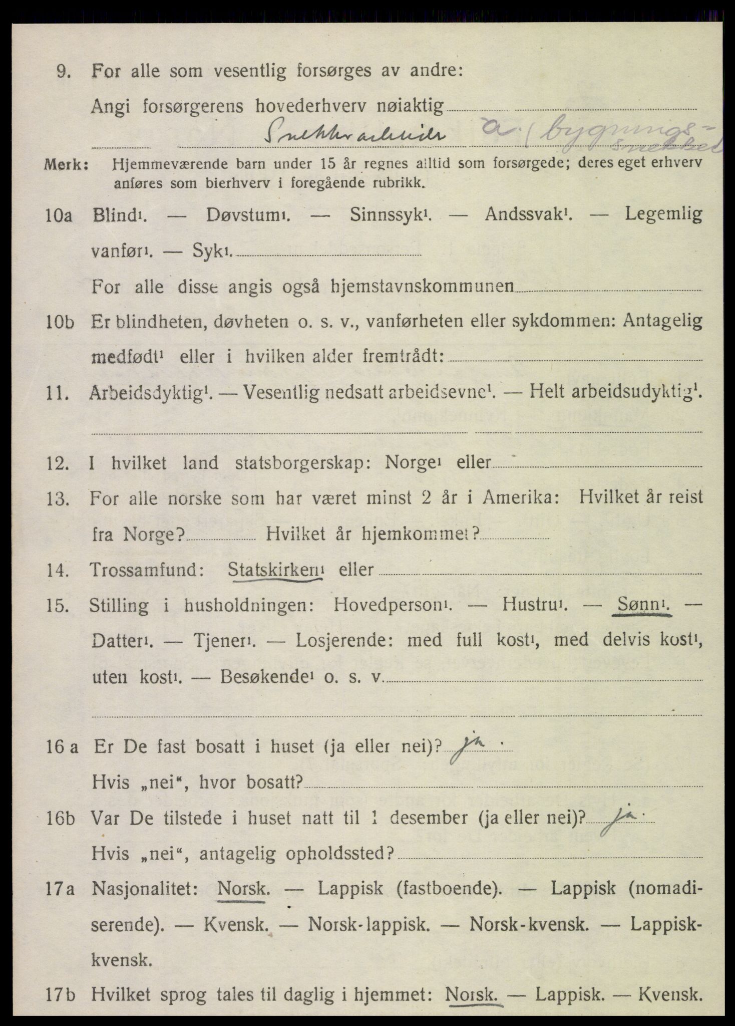SAT, Folketelling 1920 for 1813 Velfjord herred, 1920, s. 1900
