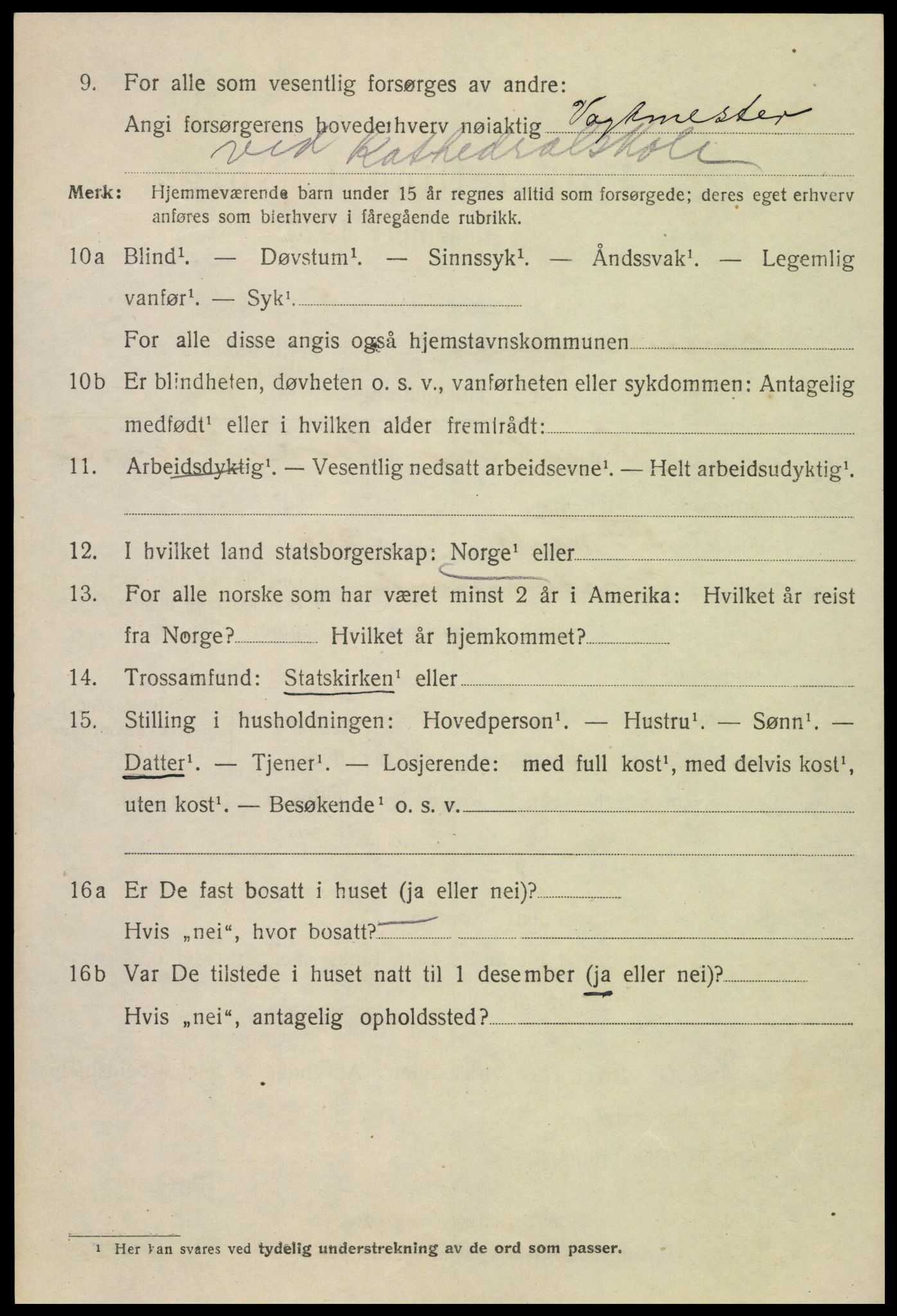 SAK, Folketelling 1920 for 1001 Kristiansand kjøpstad, 1920, s. 20464
