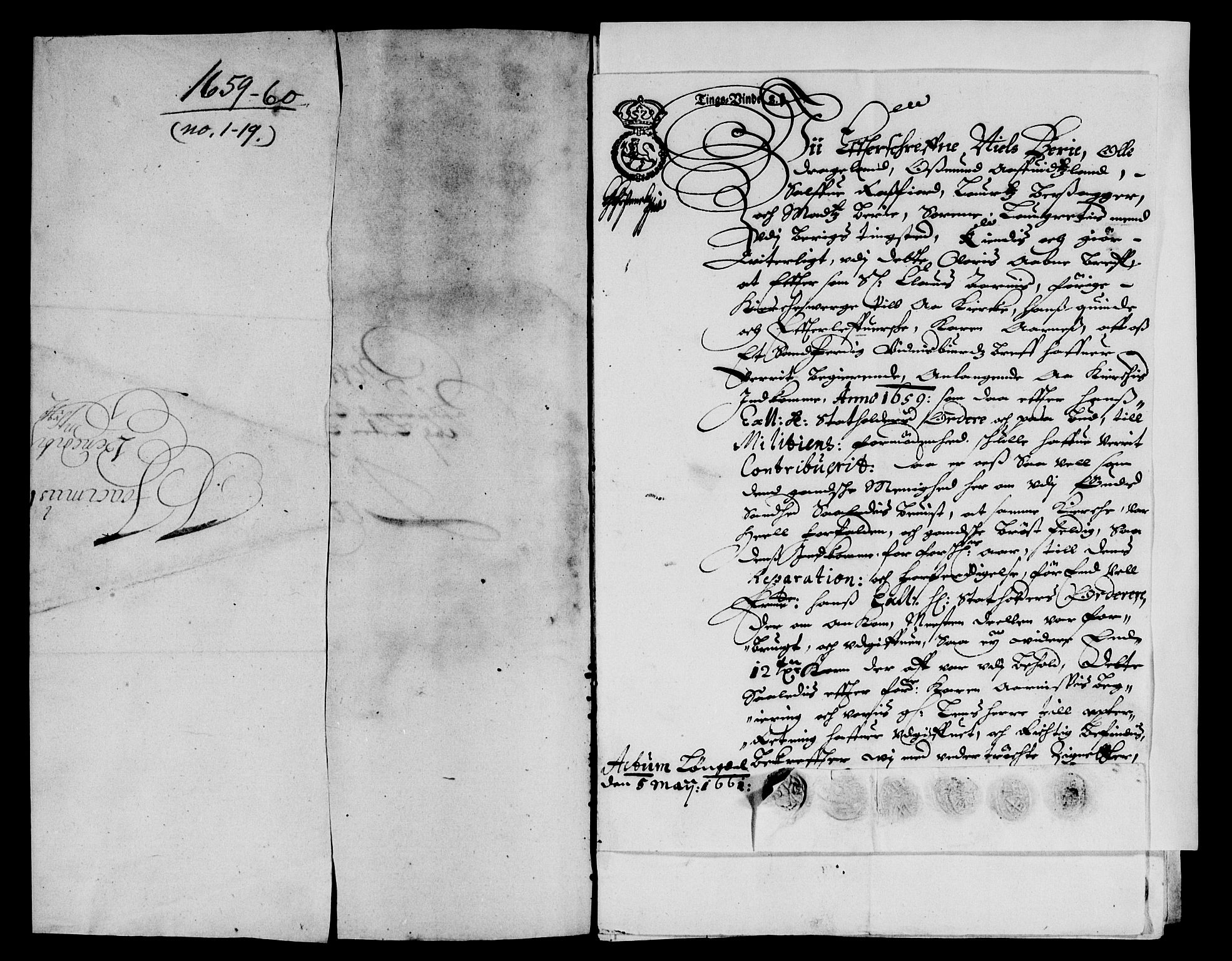 Rentekammeret inntil 1814, Reviderte regnskaper, Lensregnskaper, AV/RA-EA-5023/R/Rb/Rbr/L0022: Lista len, 1658-1660