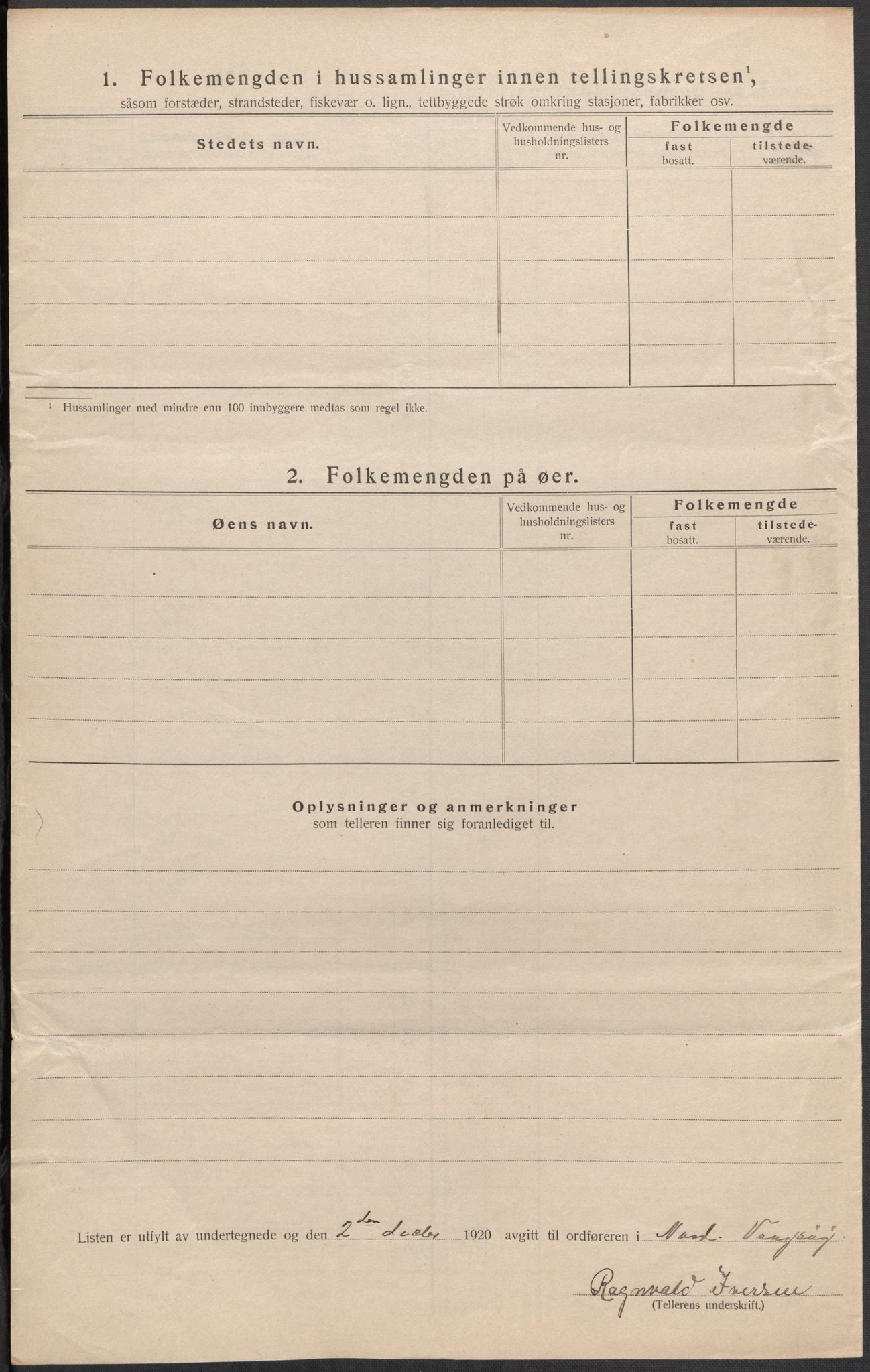 SAB, Folketelling 1920 for 1440 Nord-Vågsøy herred, 1920, s. 26