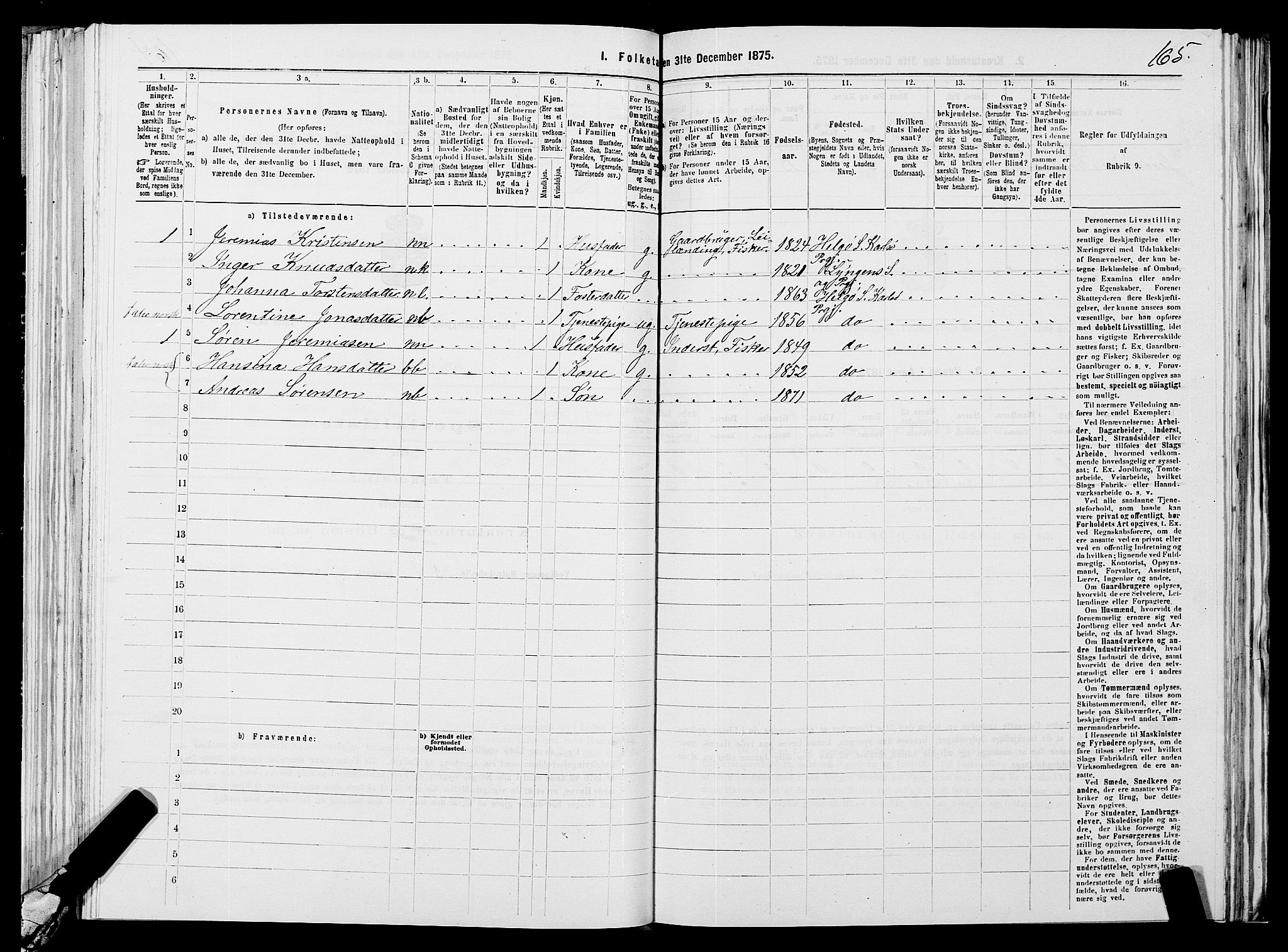 SATØ, Folketelling 1875 for 1936P Karlsøy prestegjeld, 1875, s. 2165