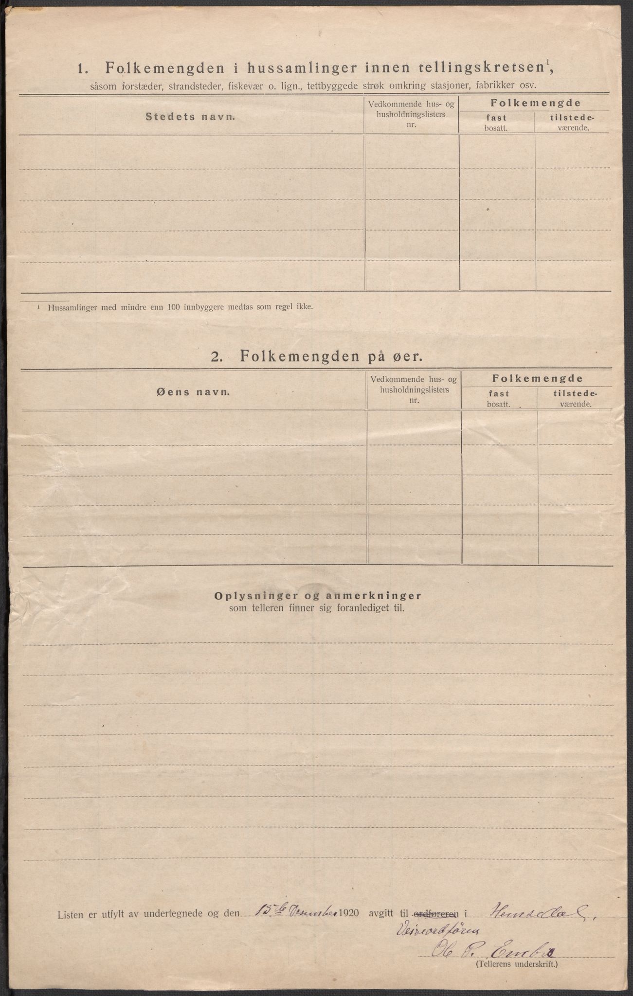 SAKO, Folketelling 1920 for 0618 Hemsedal herred, 1920, s. 19