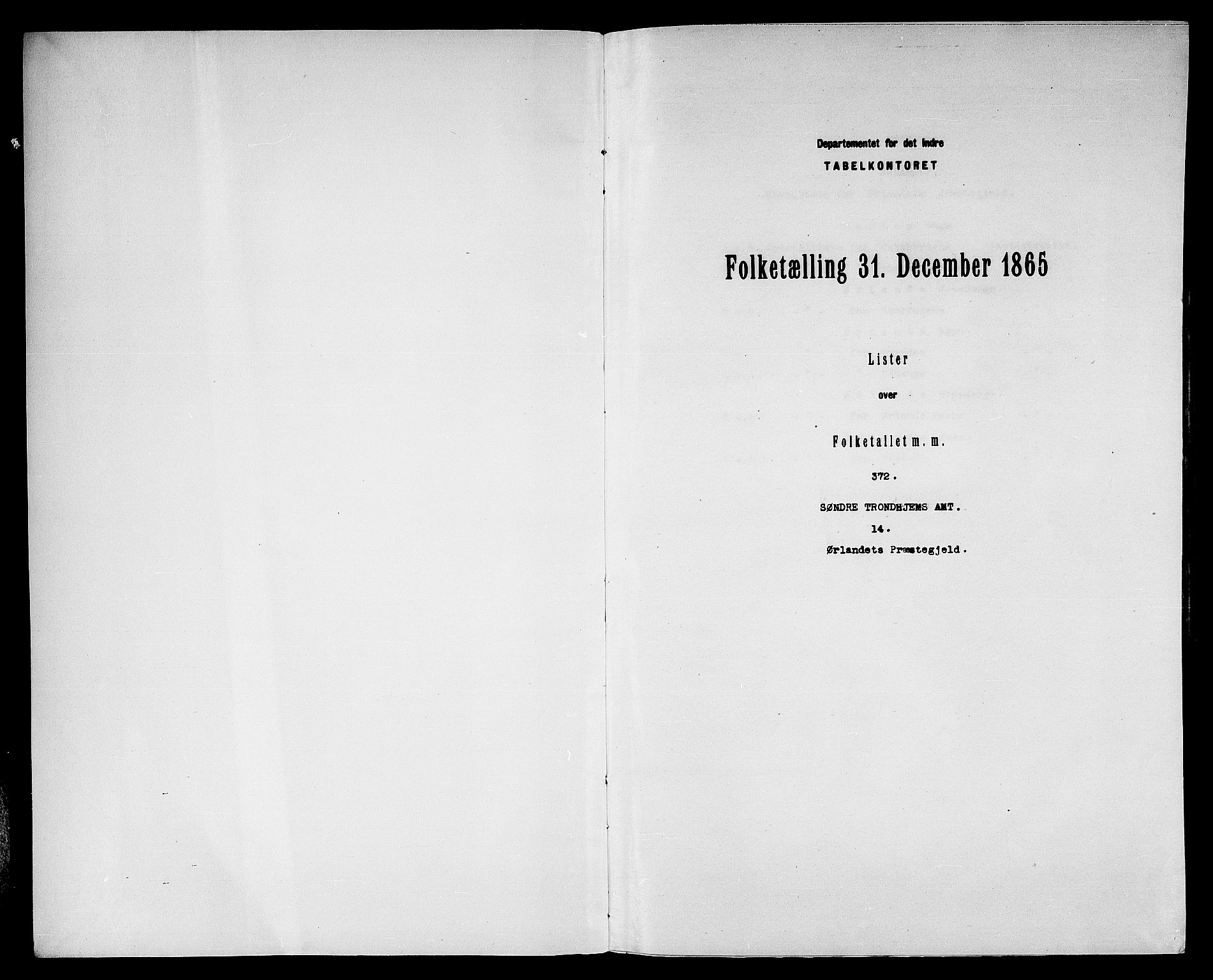 RA, Folketelling 1865 for 1621P Ørland prestegjeld, 1865, s. 3
