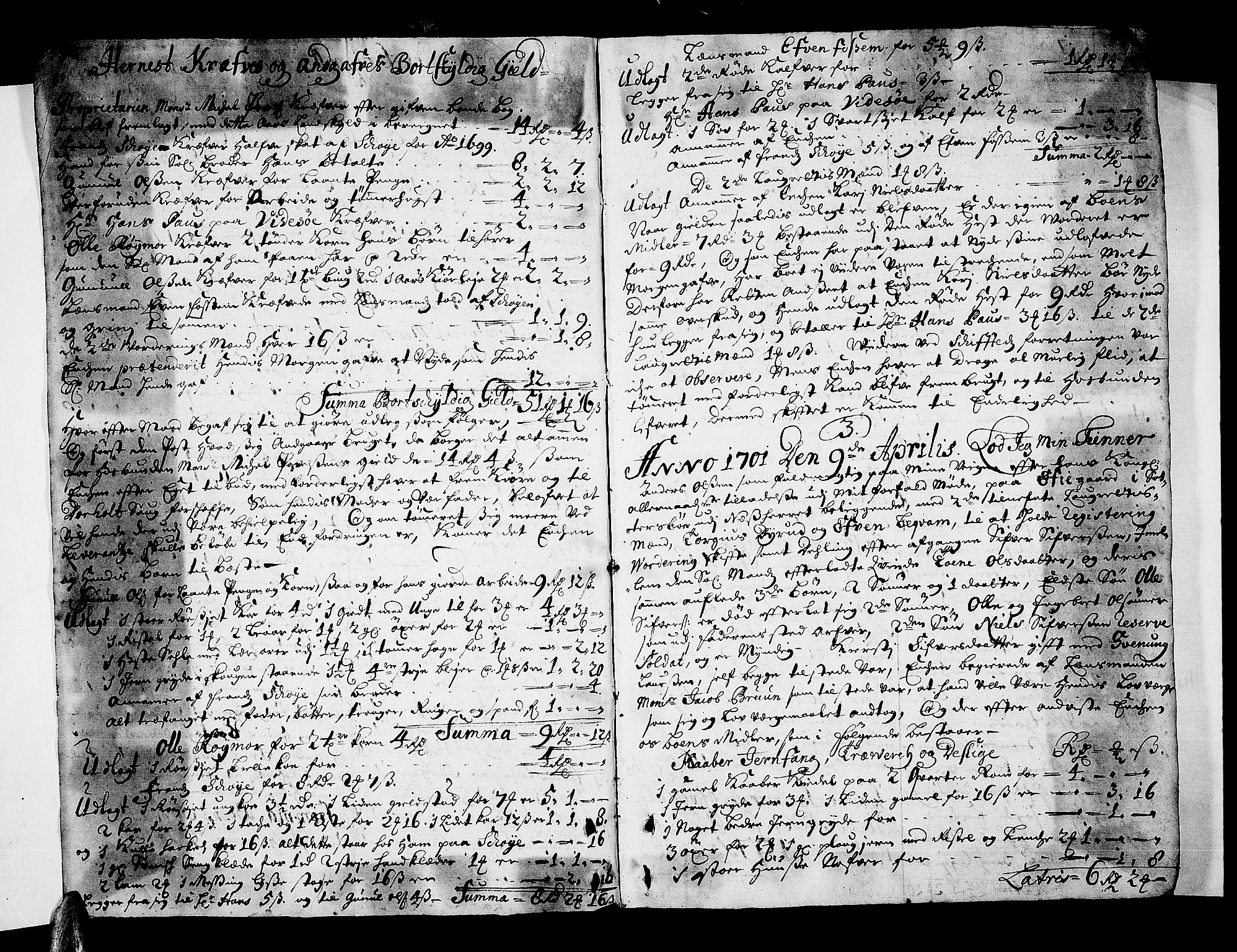 Nedre Telemark sorenskriveri, AV/SAKO-A-135/H/Hb/Hba/L0005: Skifteprotokoll
, 1701-1703, s. 2b-3a