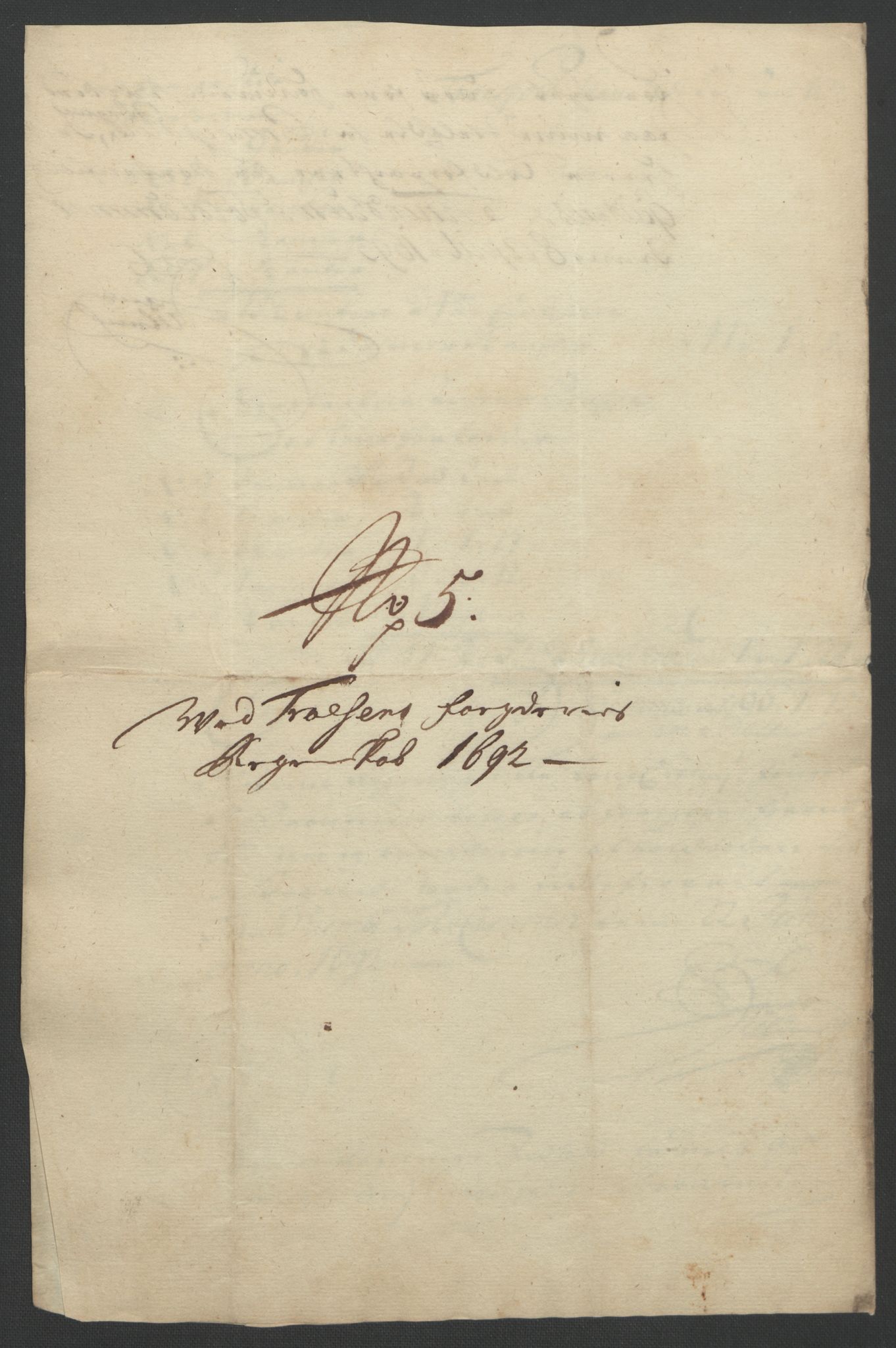 Rentekammeret inntil 1814, Reviderte regnskaper, Fogderegnskap, RA/EA-4092/R57/L3849: Fogderegnskap Fosen, 1692-1693, s. 243