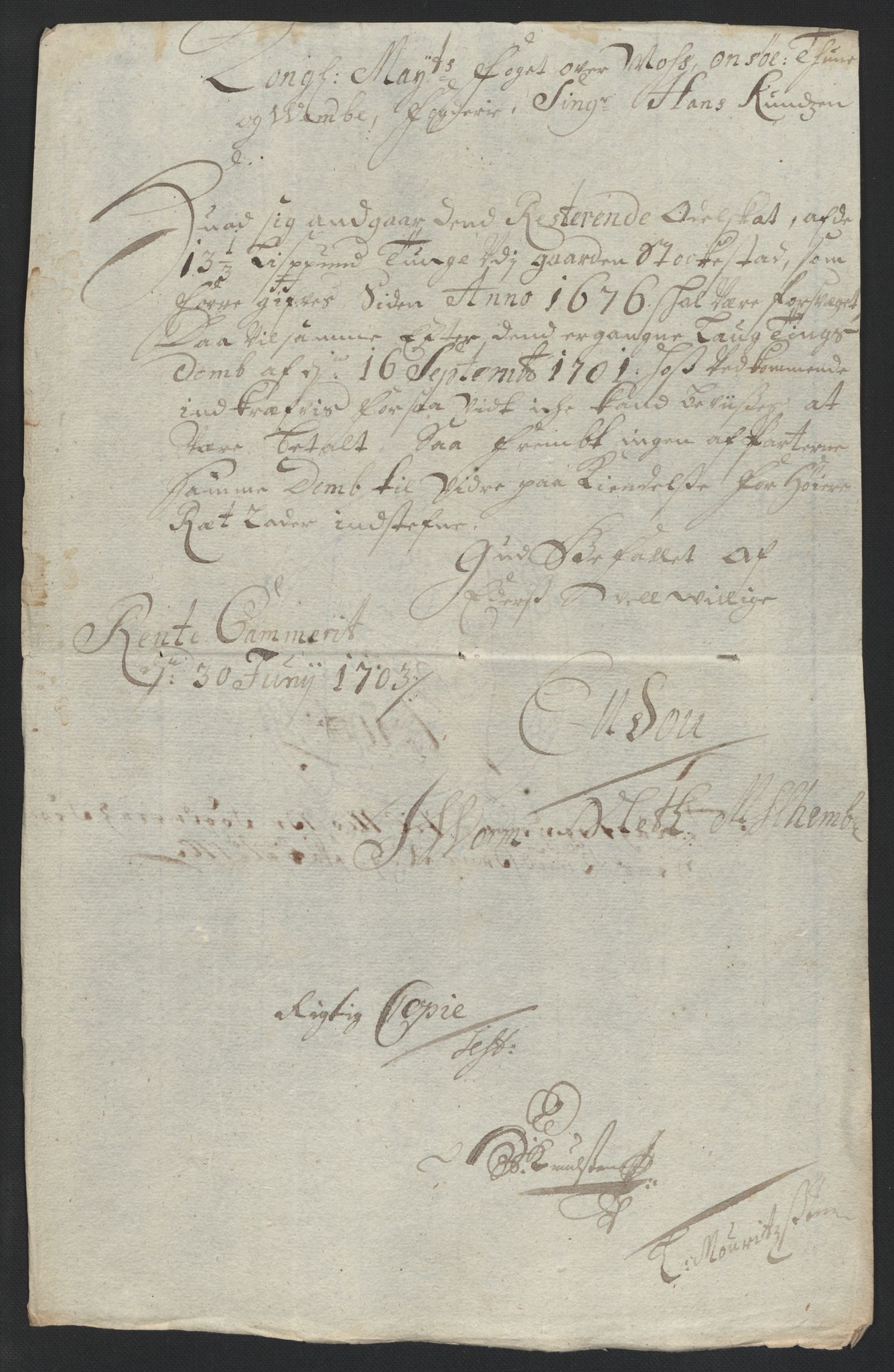 Rentekammeret inntil 1814, Reviderte regnskaper, Fogderegnskap, AV/RA-EA-4092/R04/L0132: Fogderegnskap Moss, Onsøy, Tune, Veme og Åbygge, 1703-1704, s. 108