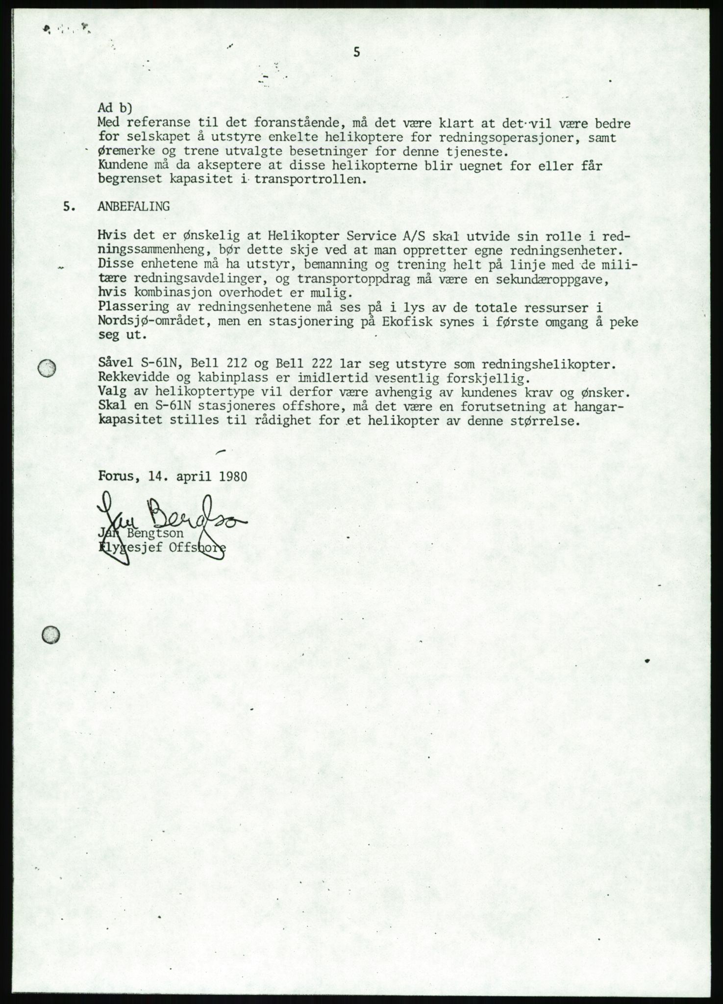 Justisdepartementet, Granskningskommisjonen ved Alexander Kielland-ulykken 27.3.1980, AV/RA-S-1165/D/L0017: P Hjelpefartøy (Doku.liste + P1-P6 av 6)/Q Hovedredningssentralen (Q0-Q27 av 27), 1980-1981, s. 305