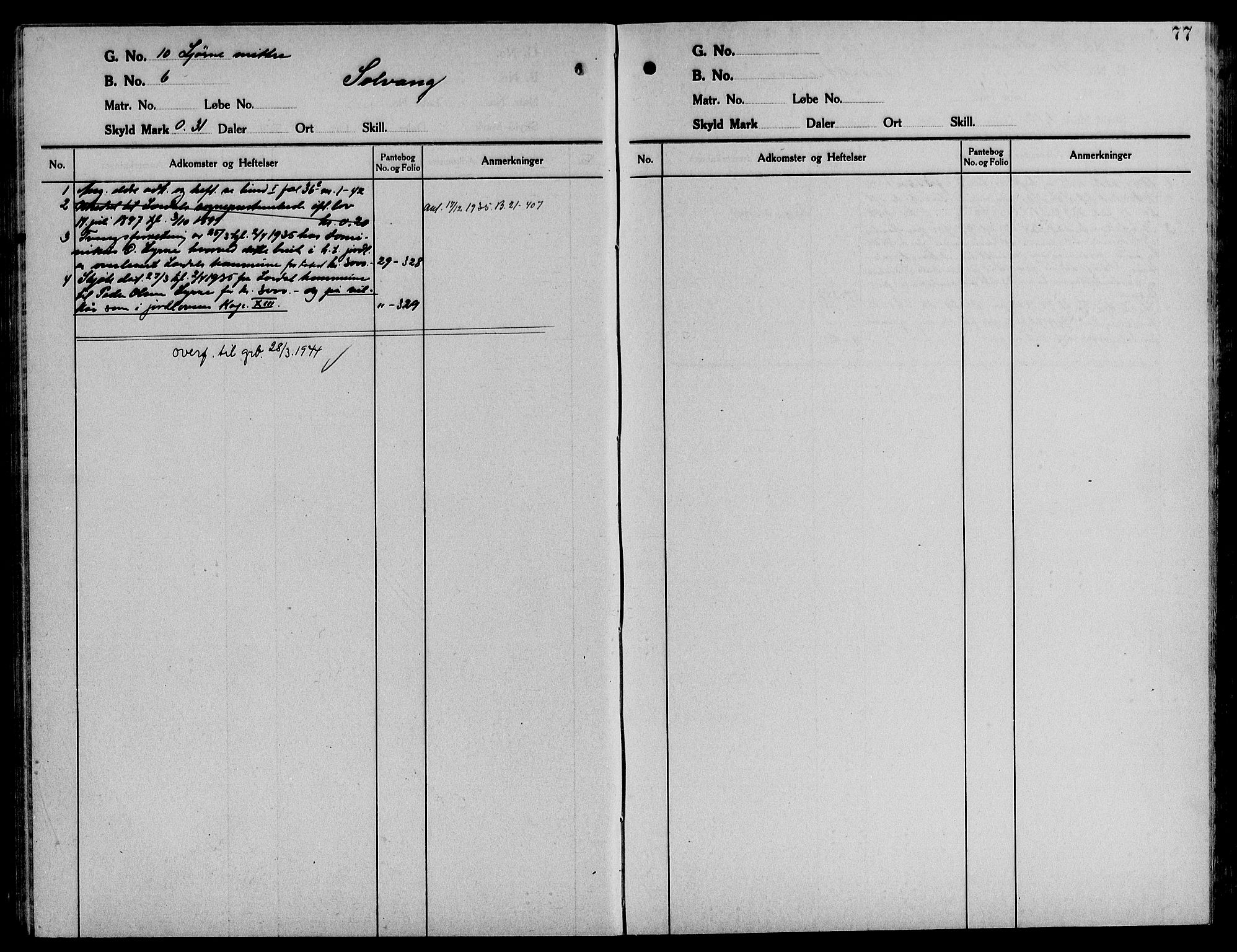 Indre Sogn tingrett, AV/SAB-A-3301/1/G/Ga/Gaa/L0017: Panteregister nr. II.A.a.17, 1829-1944, s. 77