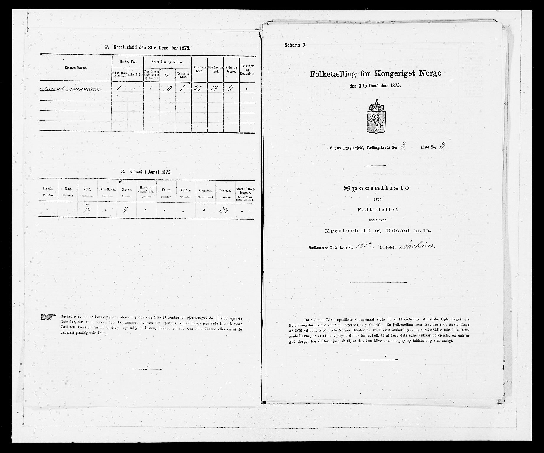 SAB, Folketelling 1875 for 1448P Stryn prestegjeld, 1875, s. 119