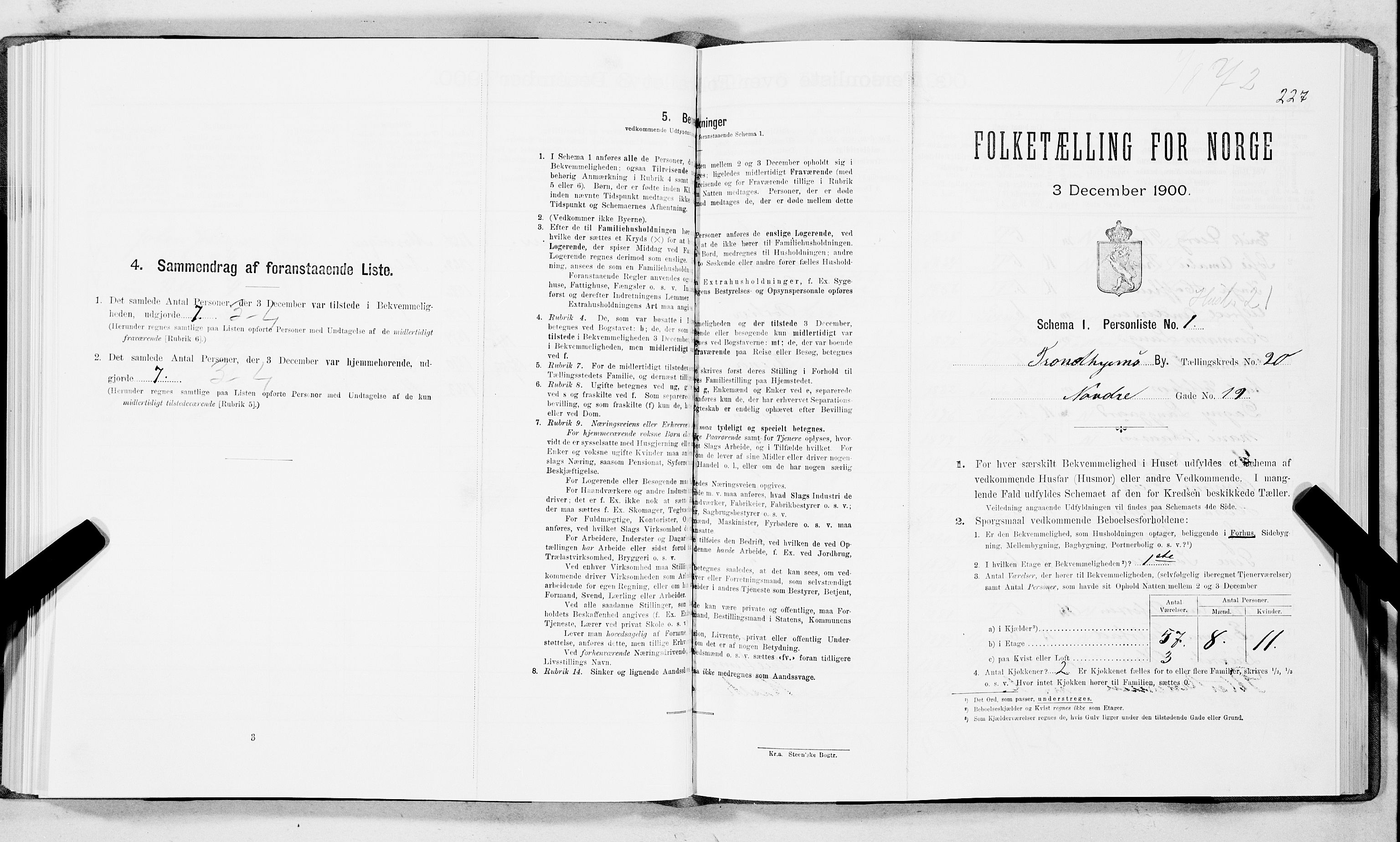 SAT, Folketelling 1900 for 1601 Trondheim kjøpstad, 1900, s. 3292