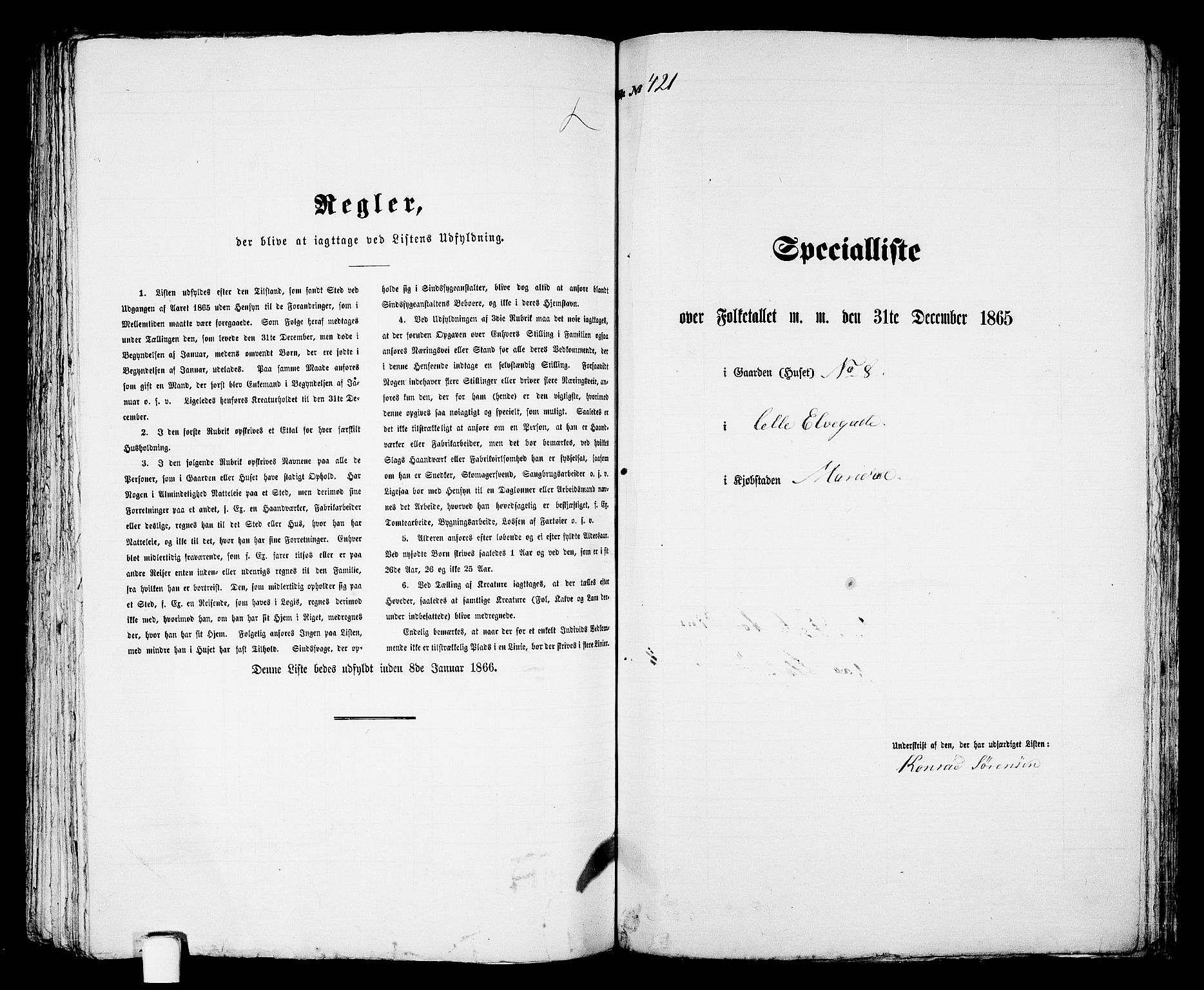RA, Folketelling 1865 for 1002B Mandal prestegjeld, Mandal ladested, 1865, s. 850