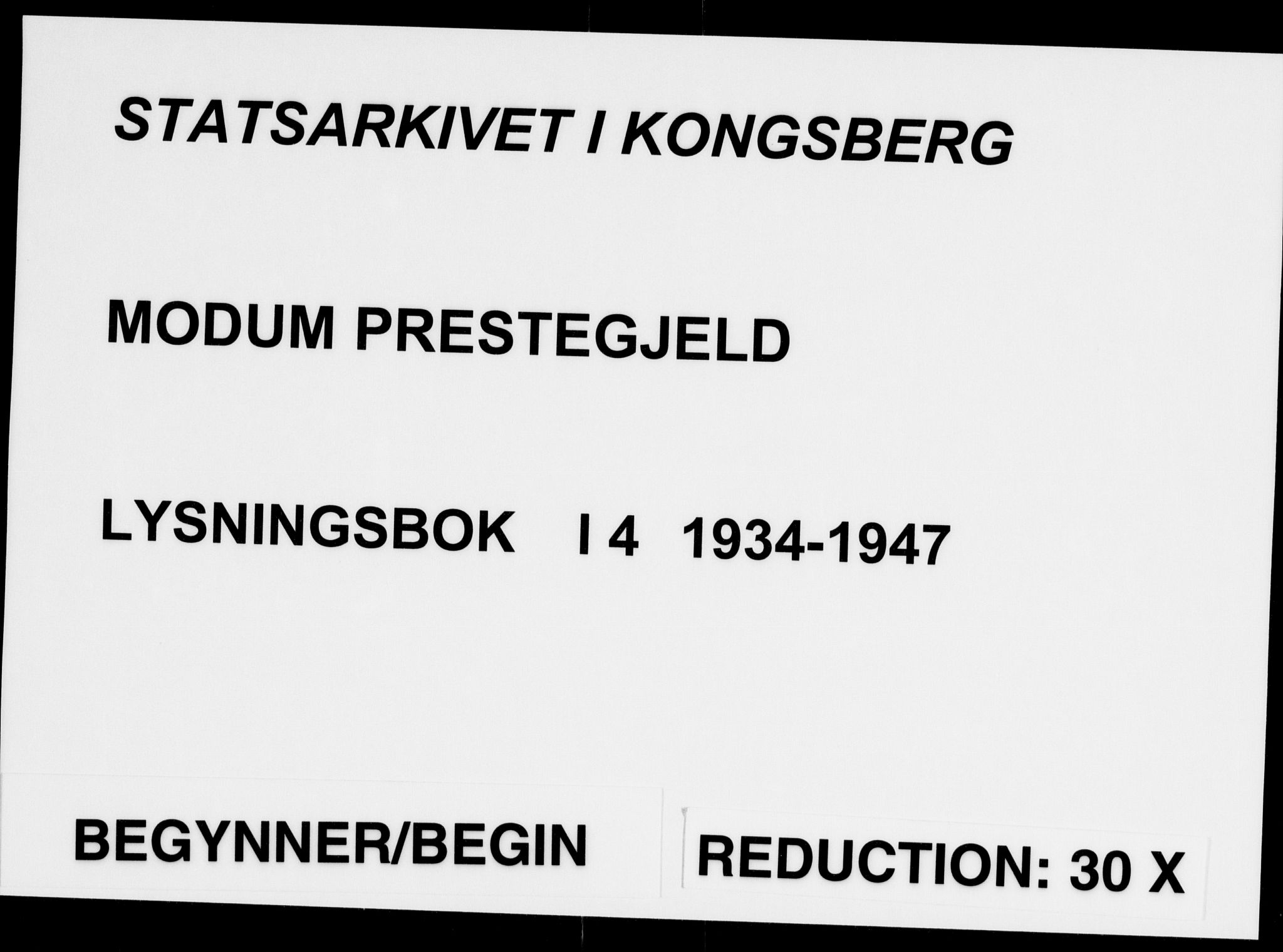 Modum kirkebøker, SAKO/A-234/H/Ha/L0004: Lysningsprotokoll nr. I 4, 1934-1947