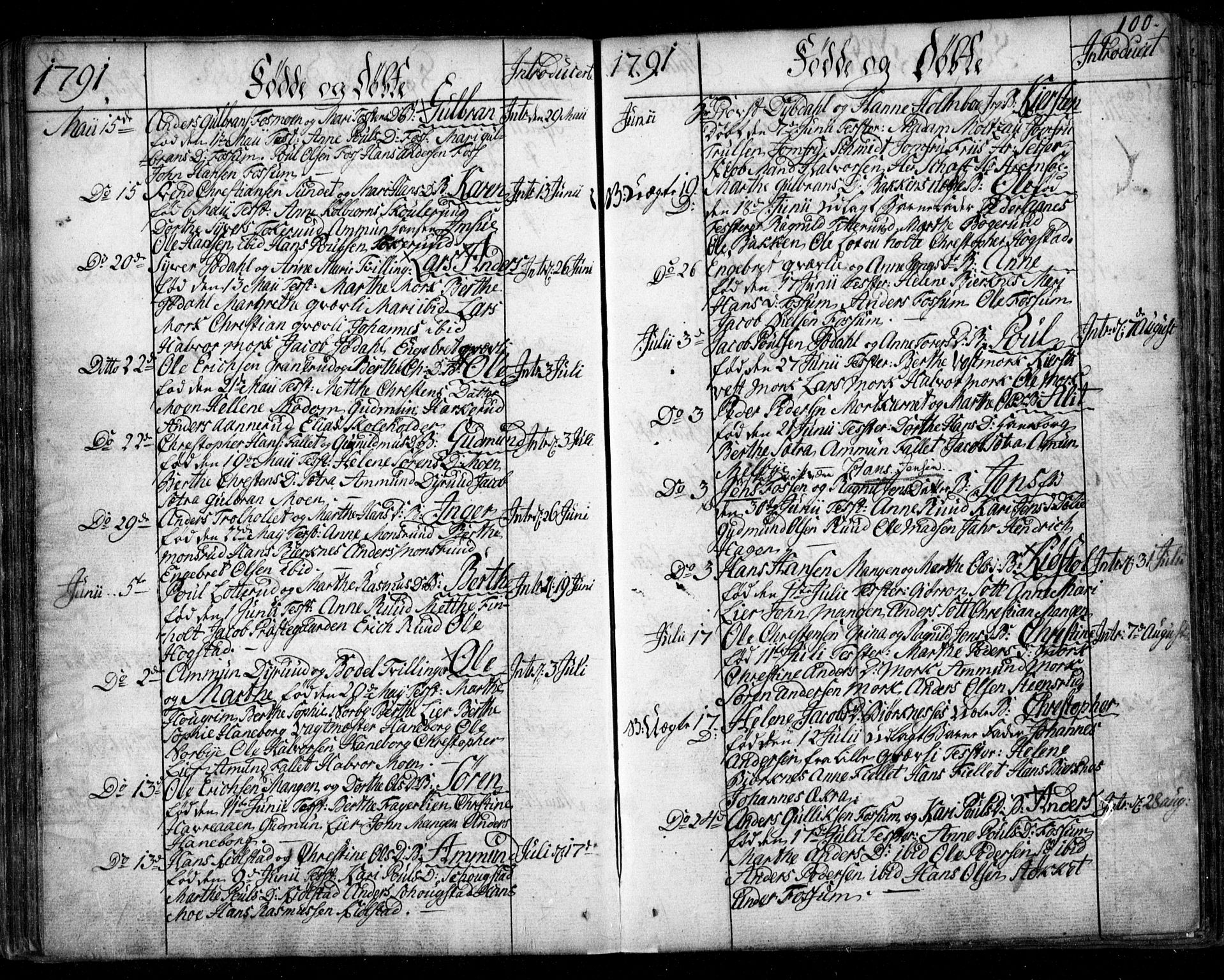 Aurskog prestekontor Kirkebøker, SAO/A-10304a/F/Fa/L0003: Ministerialbok nr. I 3, 1767-1807, s. 100