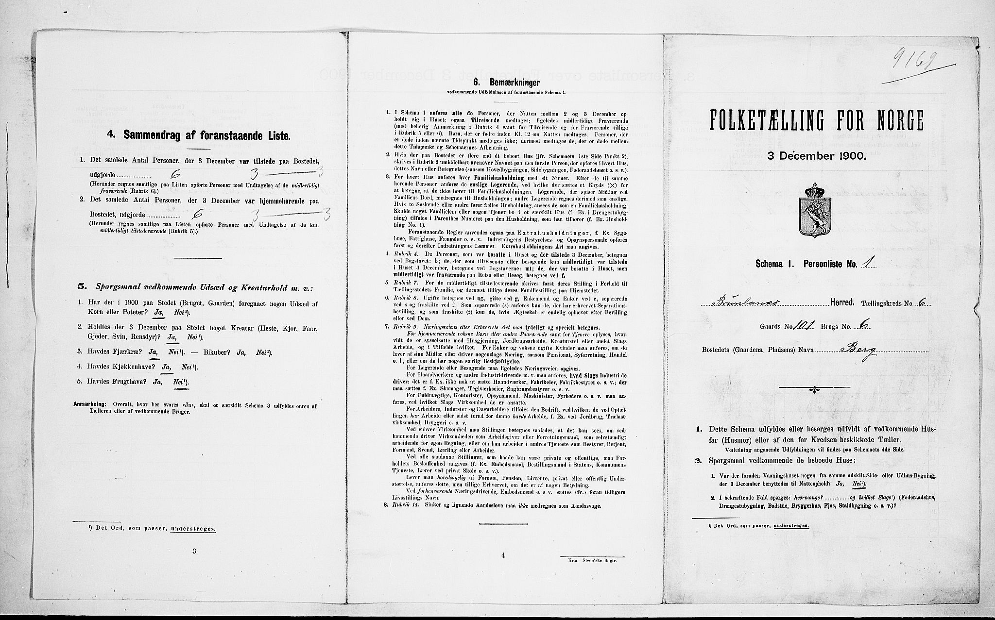 RA, Folketelling 1900 for 0726 Brunlanes herred, 1900, s. 859
