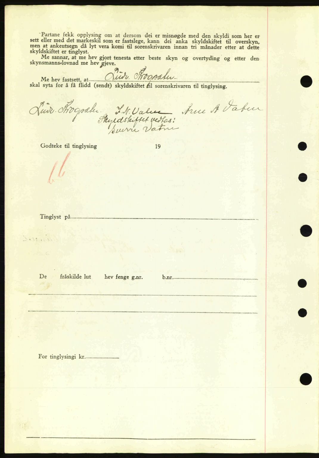 Nordre Sunnmøre sorenskriveri, AV/SAT-A-0006/1/2/2C/2Ca: Pantebok nr. A13, 1942-1942, Dagboknr: 976/1942