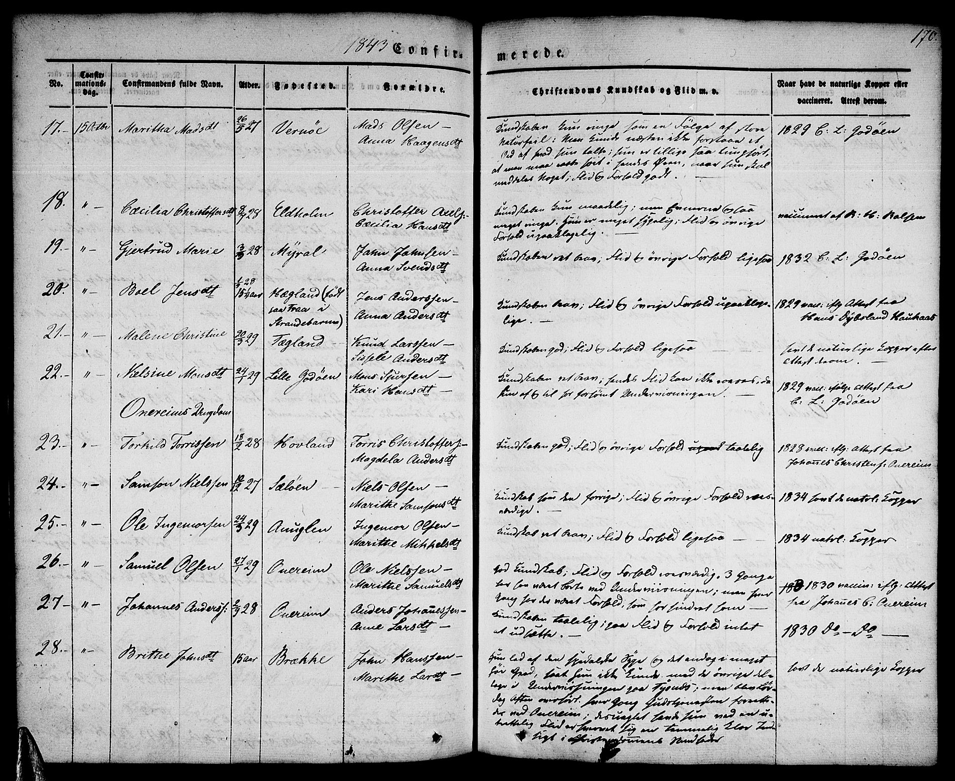 Tysnes sokneprestembete, AV/SAB-A-78601/H/Haa: Ministerialbok nr. A 9, 1837-1848, s. 170