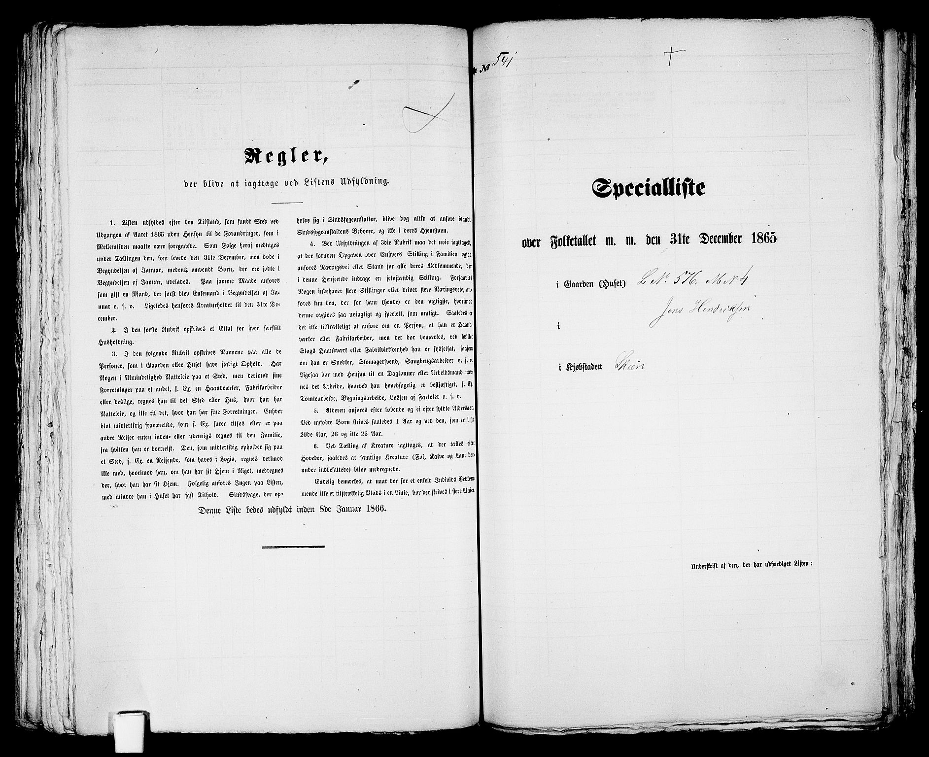 RA, Folketelling 1865 for 0806P Skien prestegjeld, 1865, s. 1107