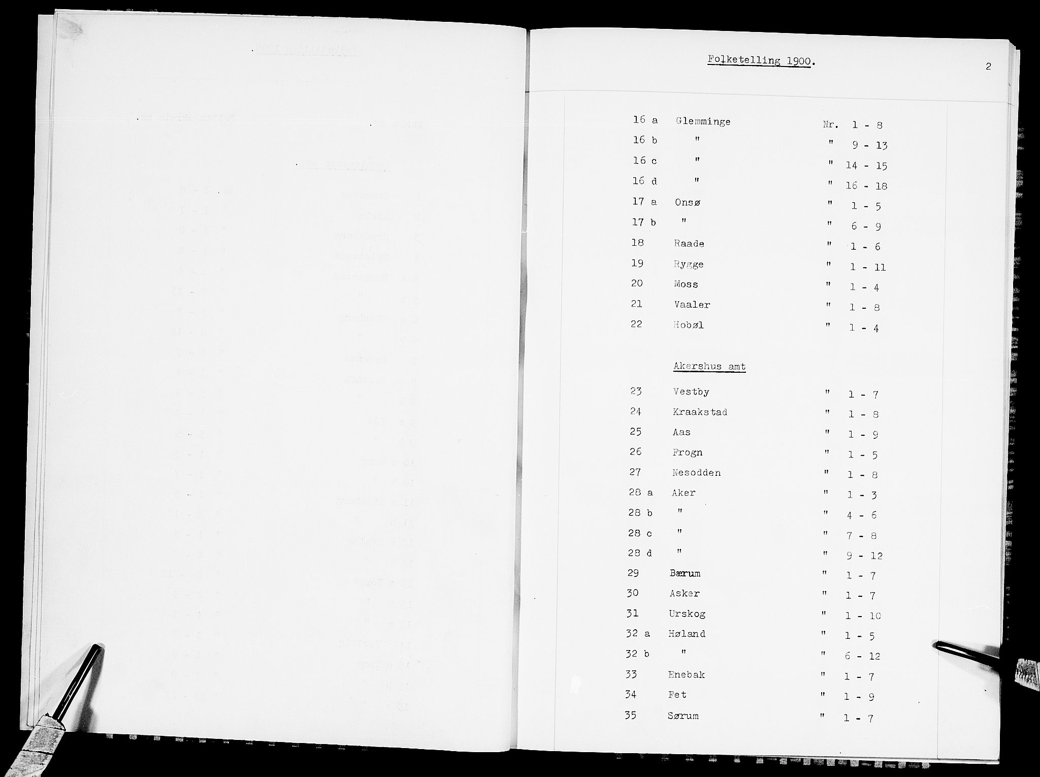 SAO, Folketelling 1900 for 0194 Moss herred, 1900