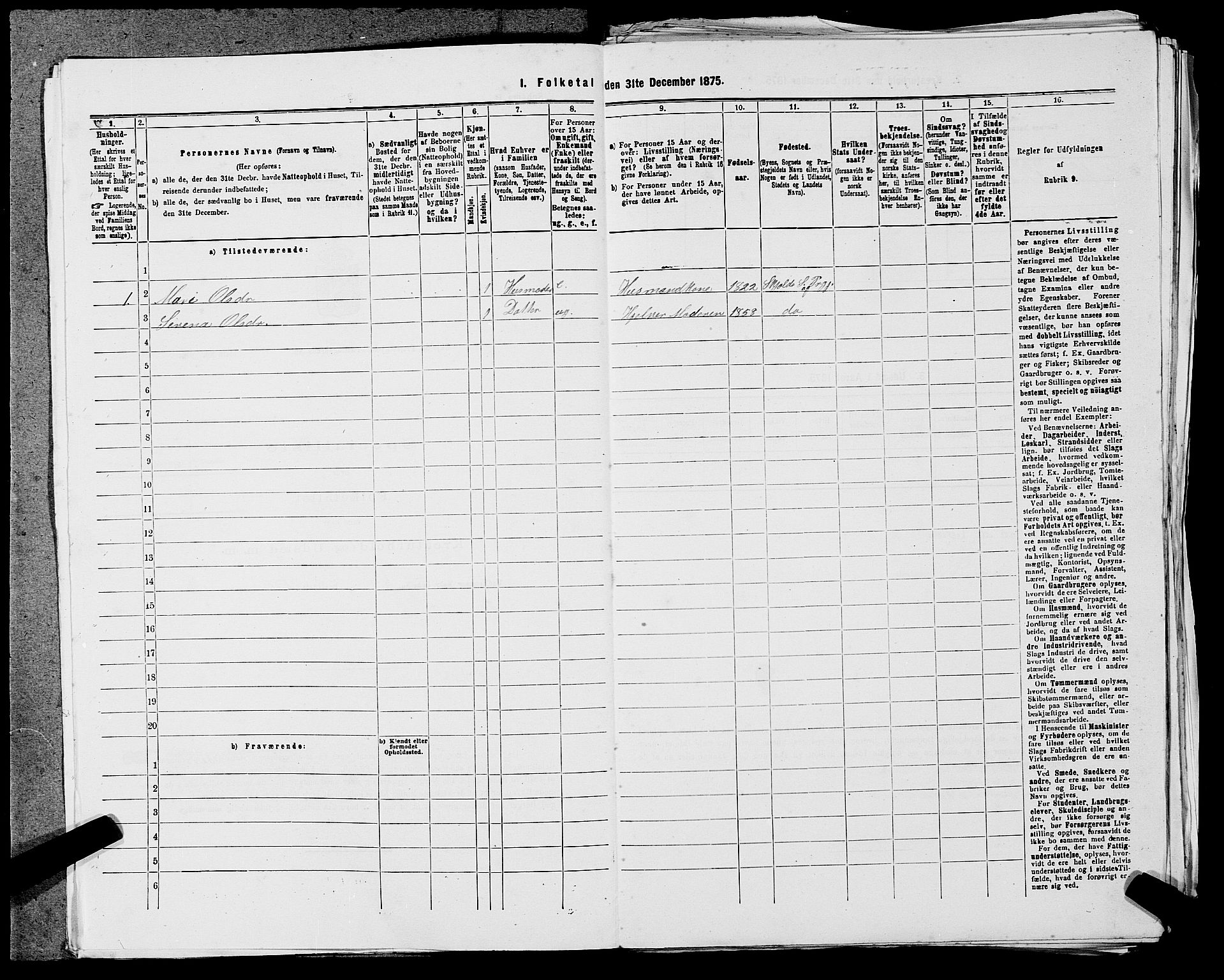 SAST, Folketelling 1875 for 1154P Skjold prestegjeld, 1875, s. 726