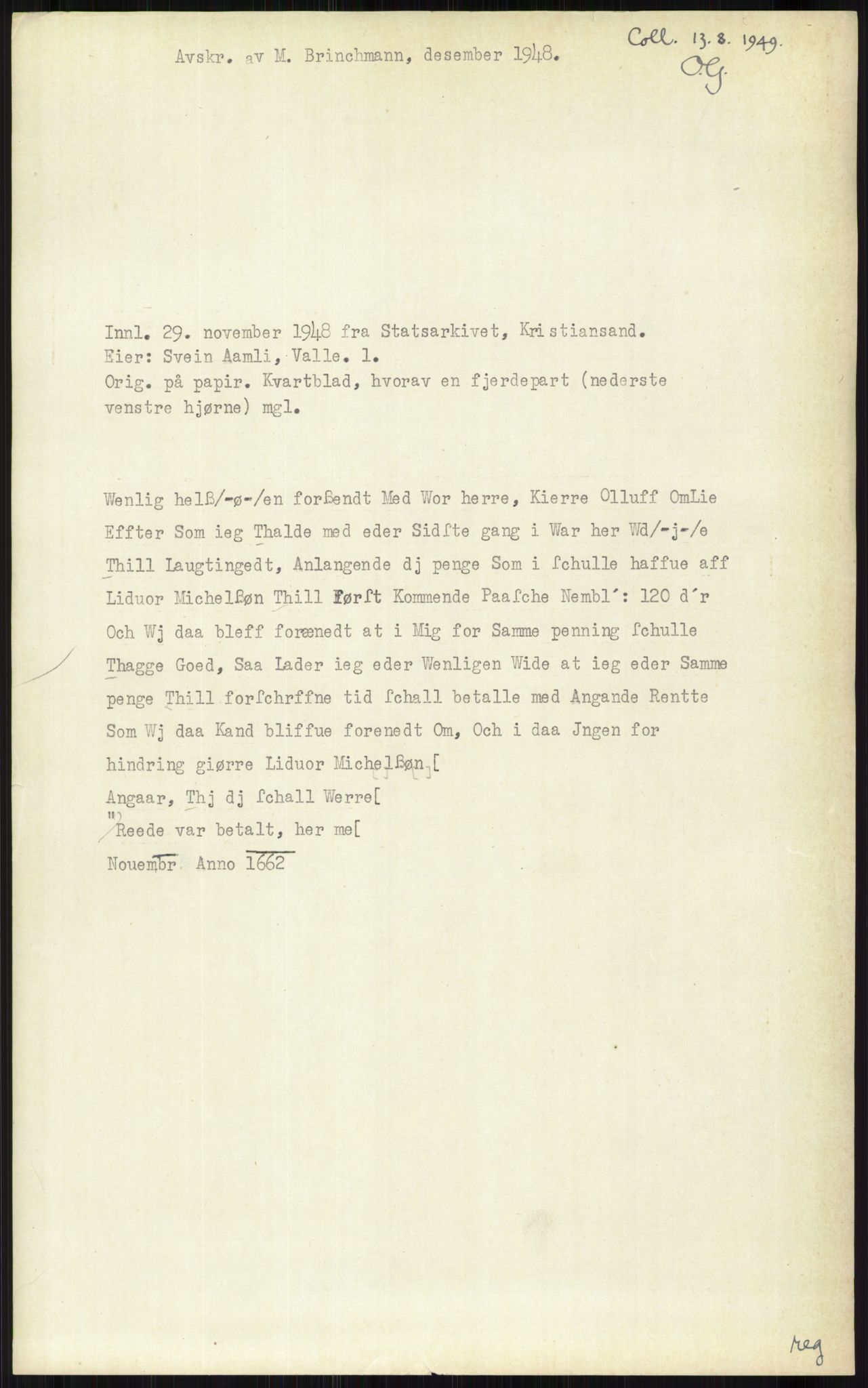 Samlinger til kildeutgivelse, Diplomavskriftsamlingen, AV/RA-EA-4053/H/Ha, s. 211