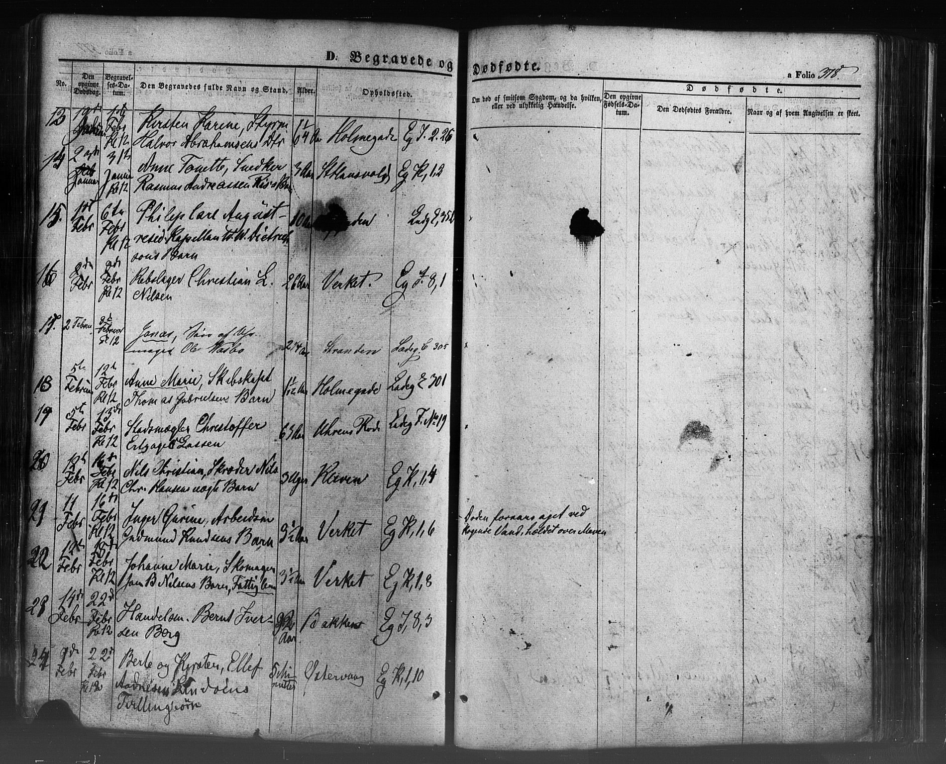 Domkirken sokneprestkontor, AV/SAST-A-101812/001/30/30BB/L0009: Klokkerbok nr. B 9, 1850-1858, s. 378