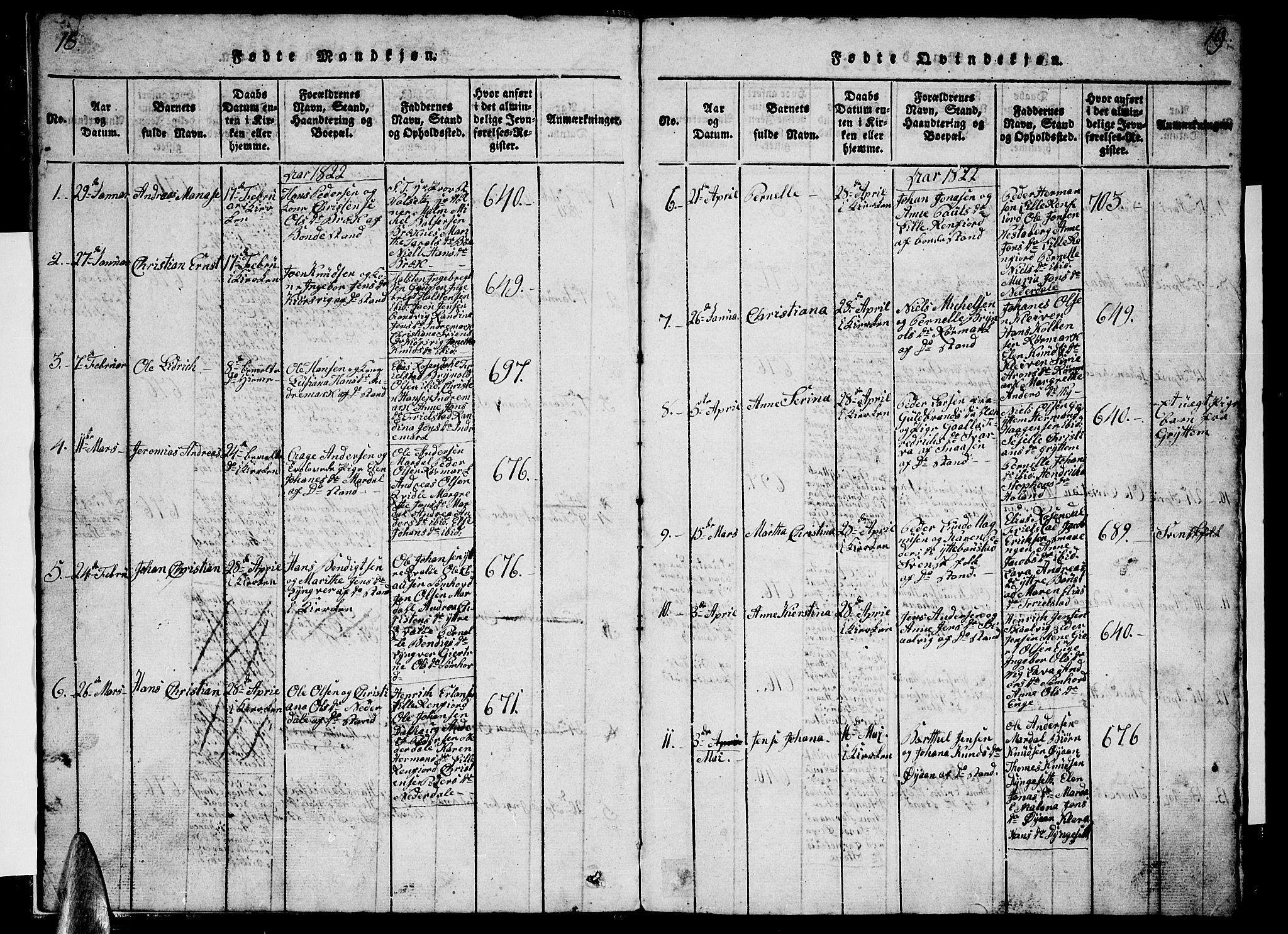 Ministerialprotokoller, klokkerbøker og fødselsregistre - Nordland, AV/SAT-A-1459/812/L0186: Klokkerbok nr. 812C04, 1820-1849, s. 18-19