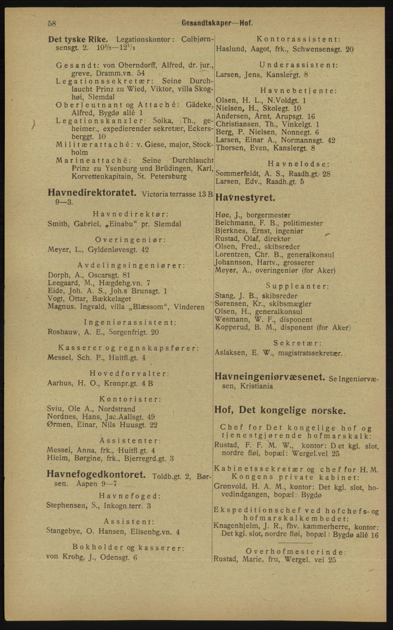 Kristiania/Oslo adressebok, PUBL/-, 1913, s. 60