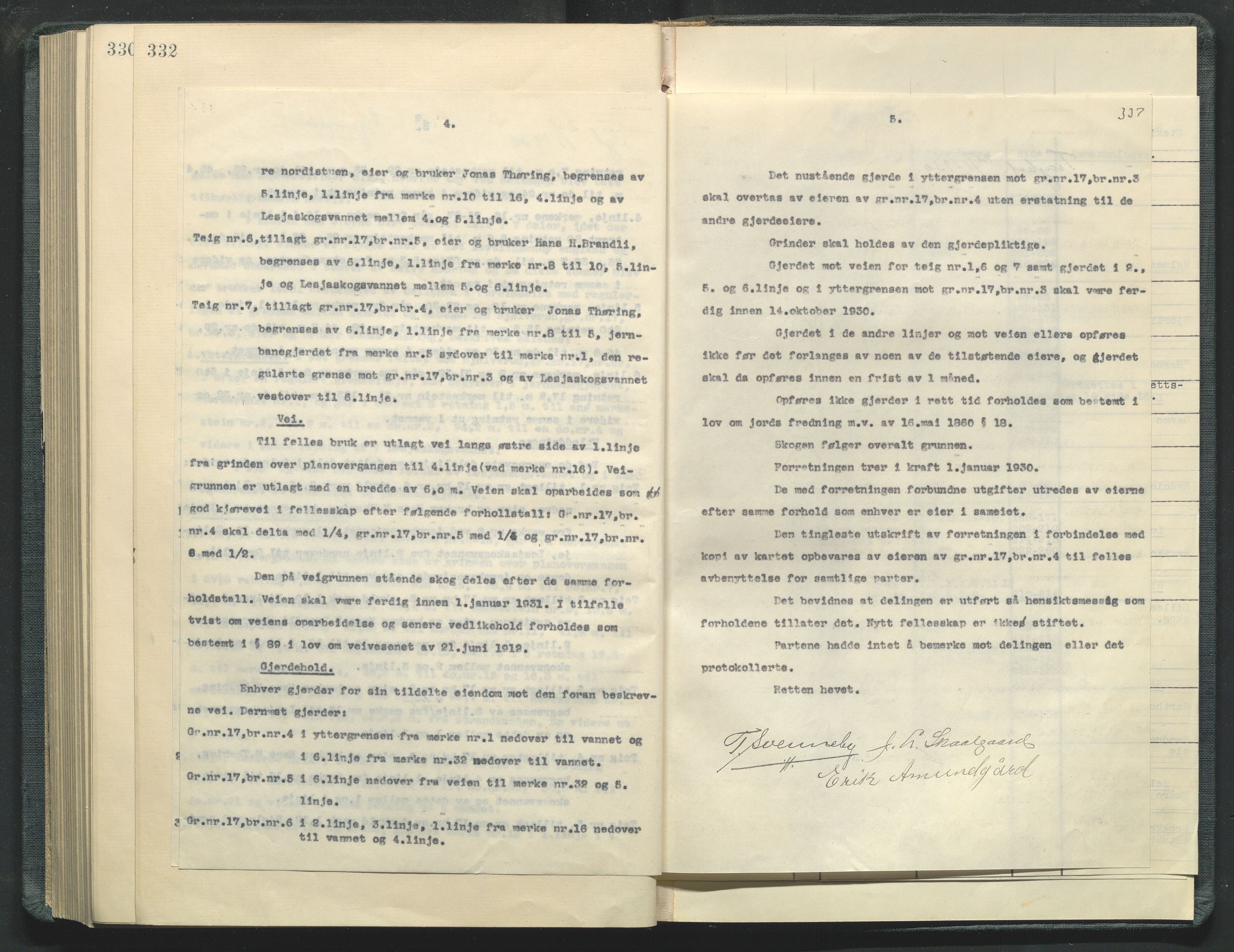 Utskiftningsformannen i Oppland fylke, AV/SAH-JORDSKIFTEO-001/G/Ga/L0006/0002: Rettsbøker / Rettsbok - protokoll nr. 12, 1920-1929, s. 332