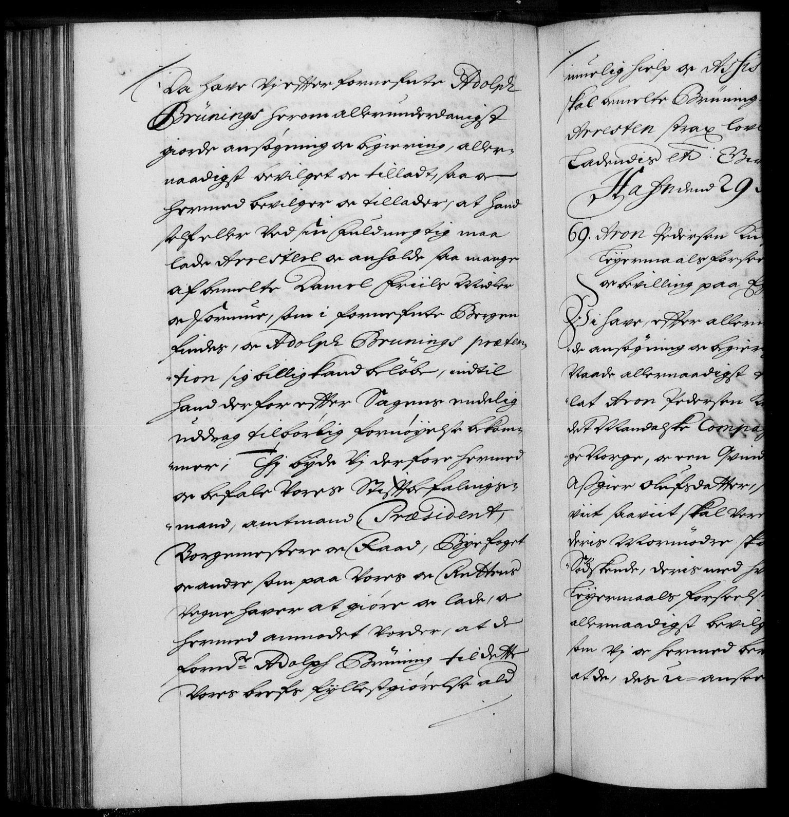 Danske Kanselli 1572-1799, RA/EA-3023/F/Fc/Fca/Fcaa/L0015: Norske registre (mikrofilm), 1688-1691, s. 335b
