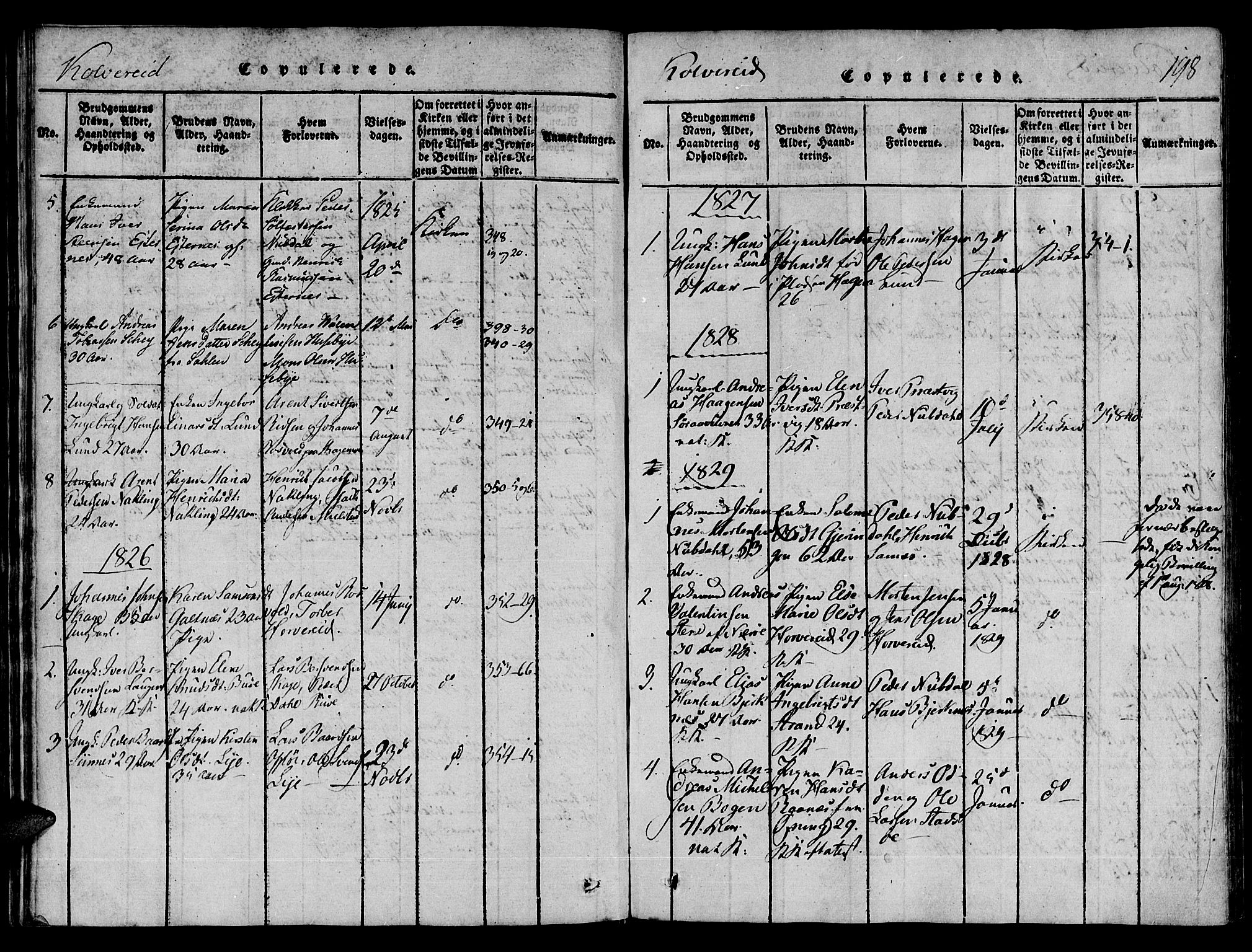 Ministerialprotokoller, klokkerbøker og fødselsregistre - Nord-Trøndelag, SAT/A-1458/780/L0636: Ministerialbok nr. 780A03 /1, 1815-1830, s. 198