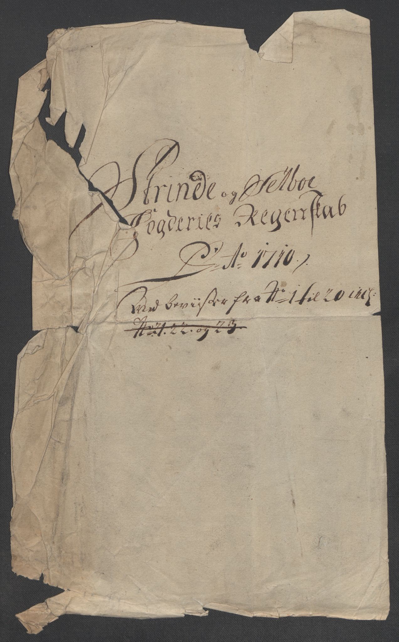 Rentekammeret inntil 1814, Reviderte regnskaper, Fogderegnskap, RA/EA-4092/R61/L4111: Fogderegnskap Strinda og Selbu, 1709-1710, s. 294