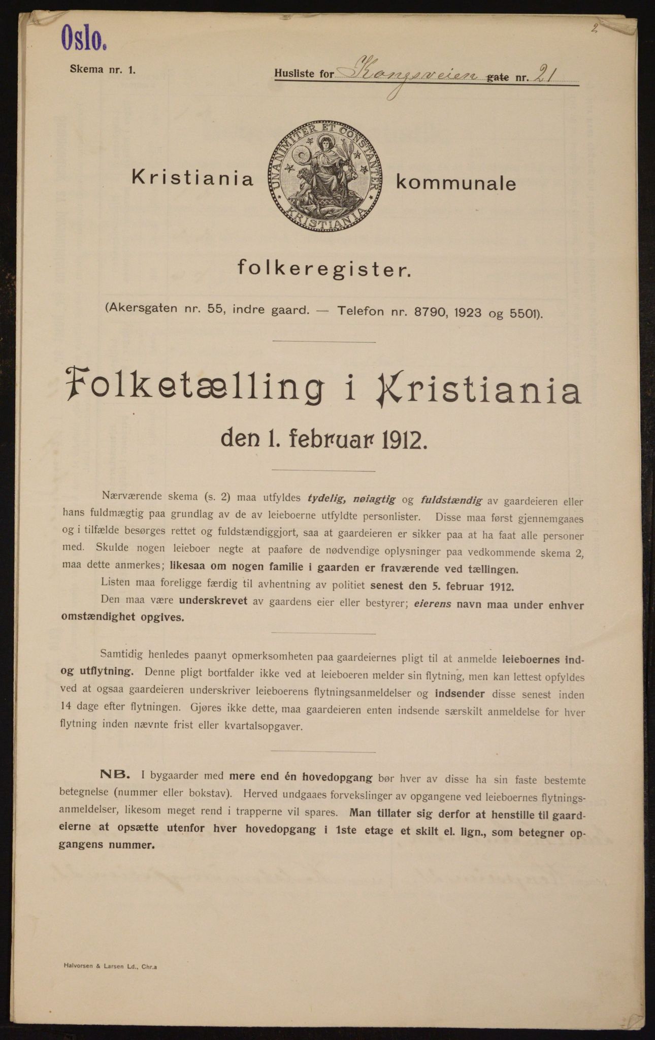 OBA, Kommunal folketelling 1.2.1912 for Kristiania, 1912, s. 53247