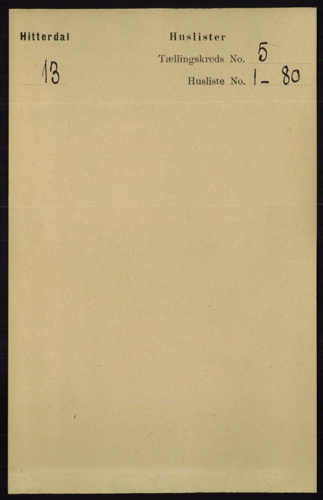 RA, Folketelling 1891 for 0823 Heddal herred, 1891, s. 1911