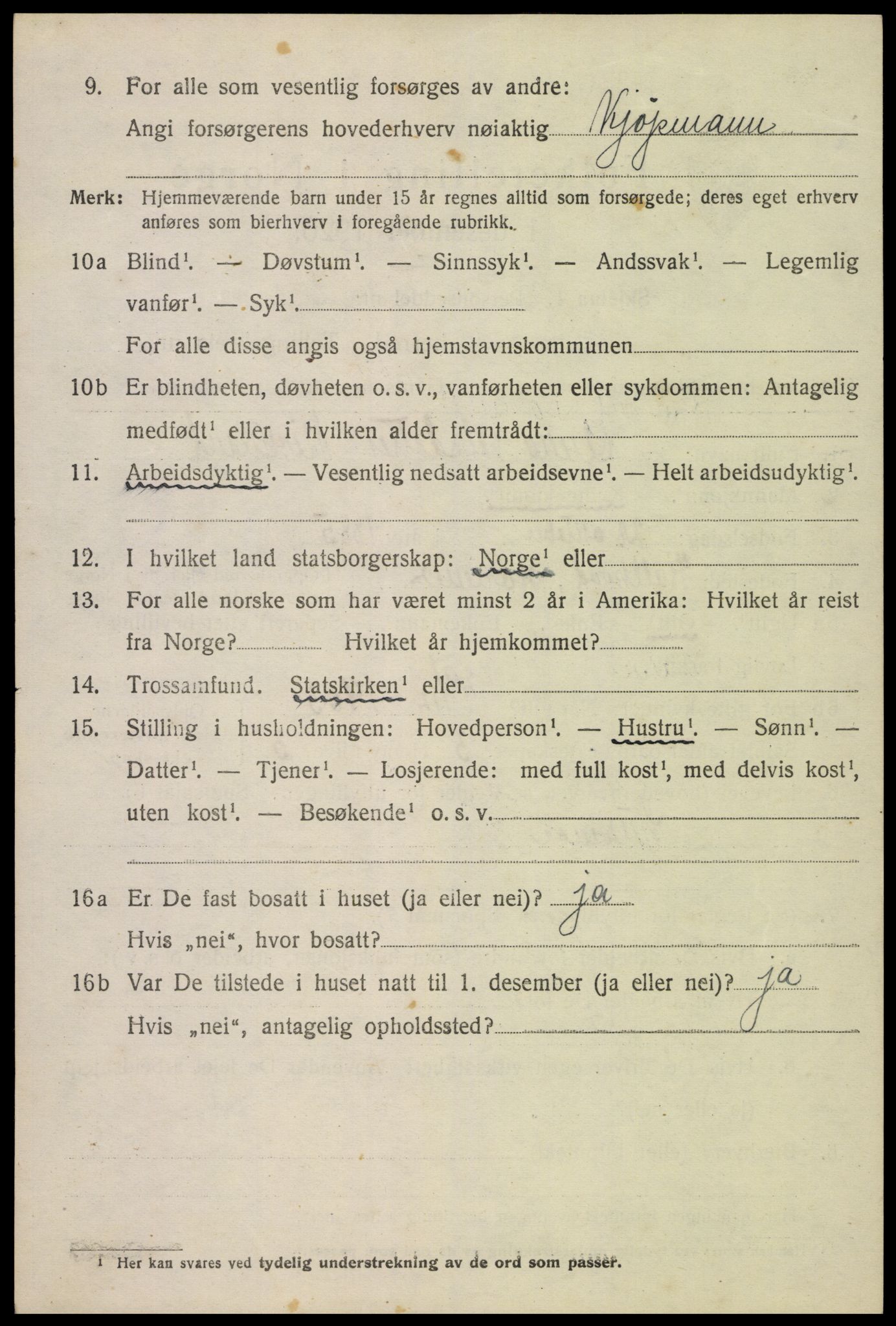 SAK, Folketelling 1920 for 0936 Hornnes herred, 1920, s. 1834