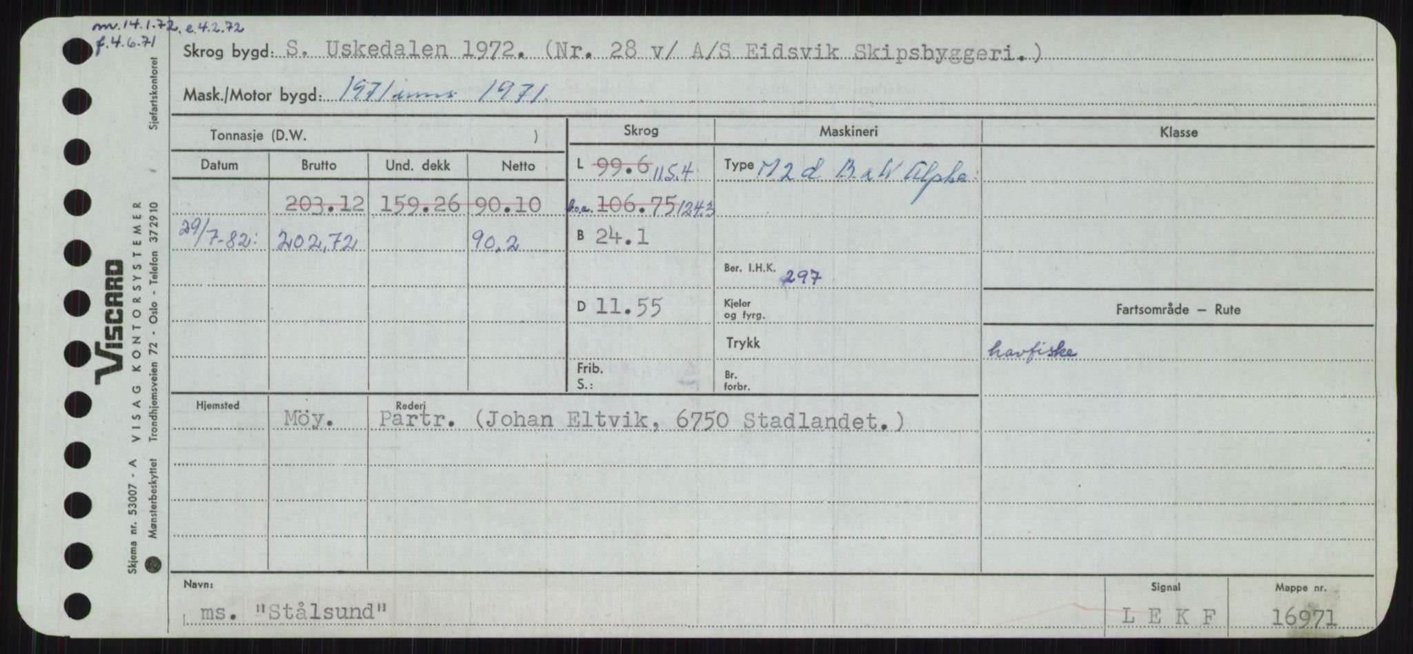 Sjøfartsdirektoratet med forløpere, Skipsmålingen, RA/S-1627/H/Ha/L0005/0002: Fartøy, S-Sven / Fartøy, Skjo-Sven, s. 723