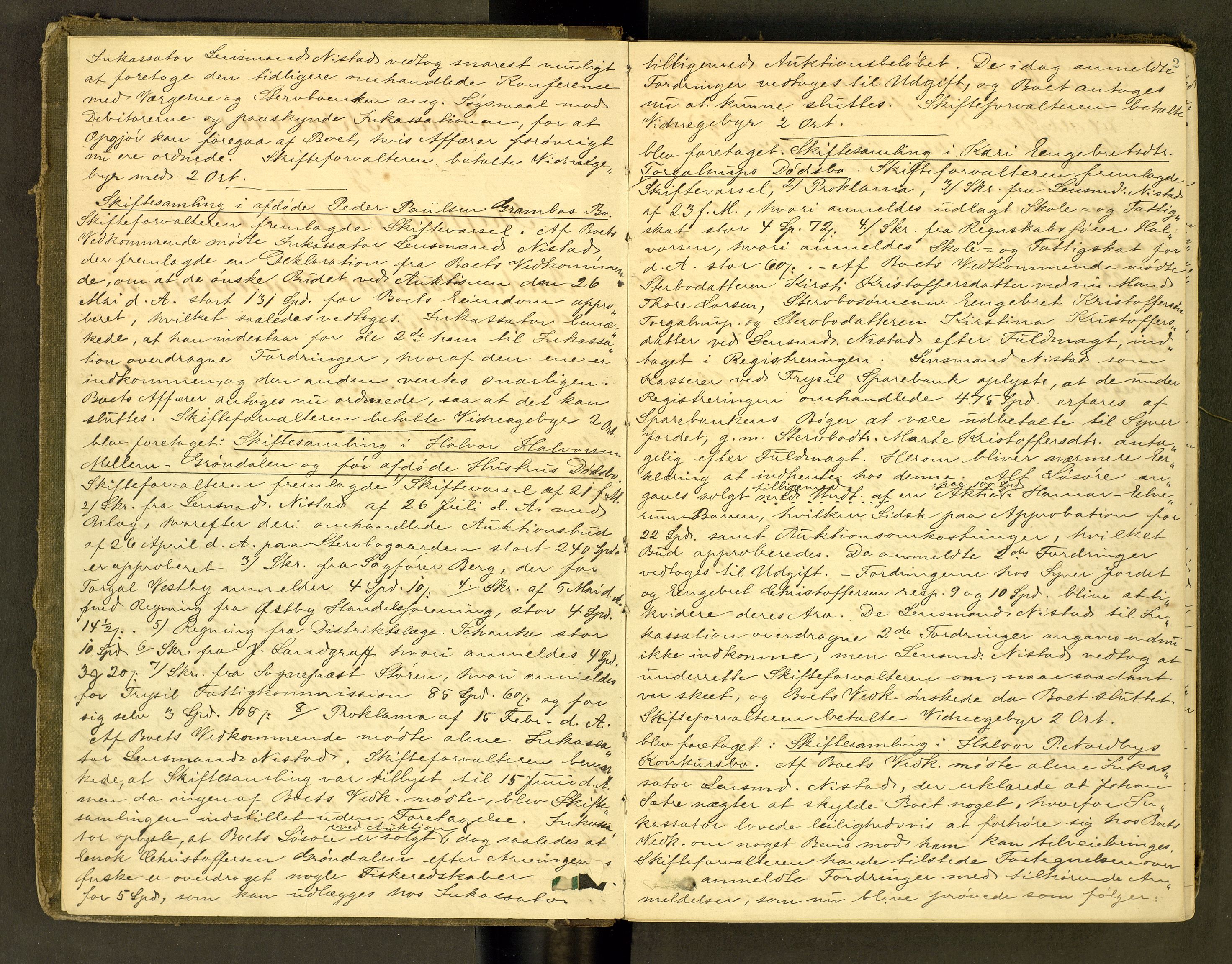 Sør-Østerdal sorenskriveri, AV/SAH-TING-018/J/Jb/L0007: Skiftebehandlingsprotokoll, 1876-1880, s. 2